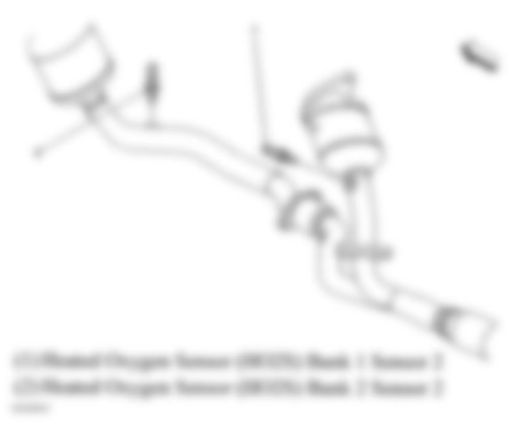 Chevrolet Malibu Maxx LS 2006 - Component Locations -  Rear Of Catalytic Converters (3.5L & 3.9L)