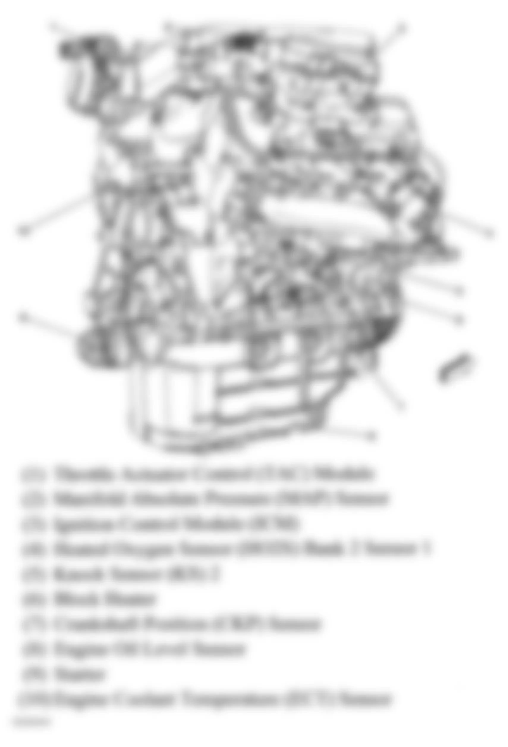 Chevrolet Malibu Maxx LS 2006 - Component Locations -  Right Side Of Engine (3.9L)