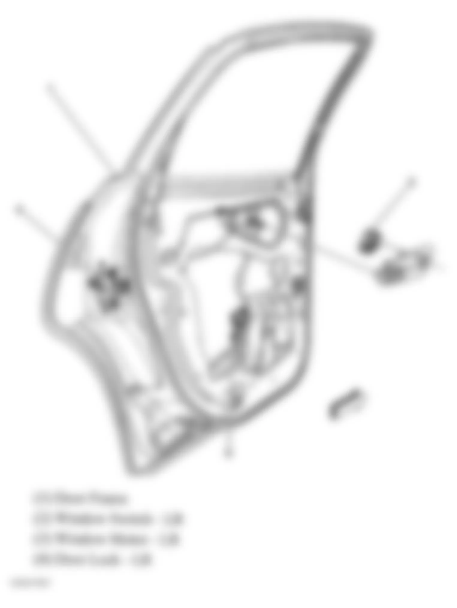 Chevrolet Monte Carlo SS 2006 - Component Locations - Left Rear Door (Sedan)