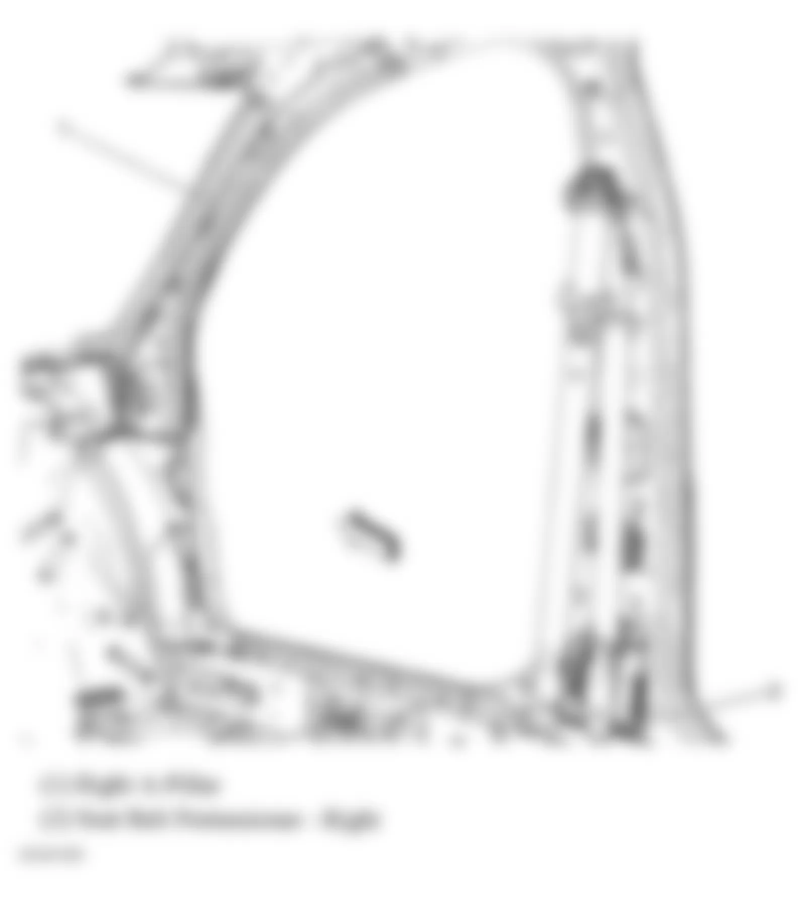 Chevrolet Monte Carlo SS 2006 - Component Locations - Right B Pillar