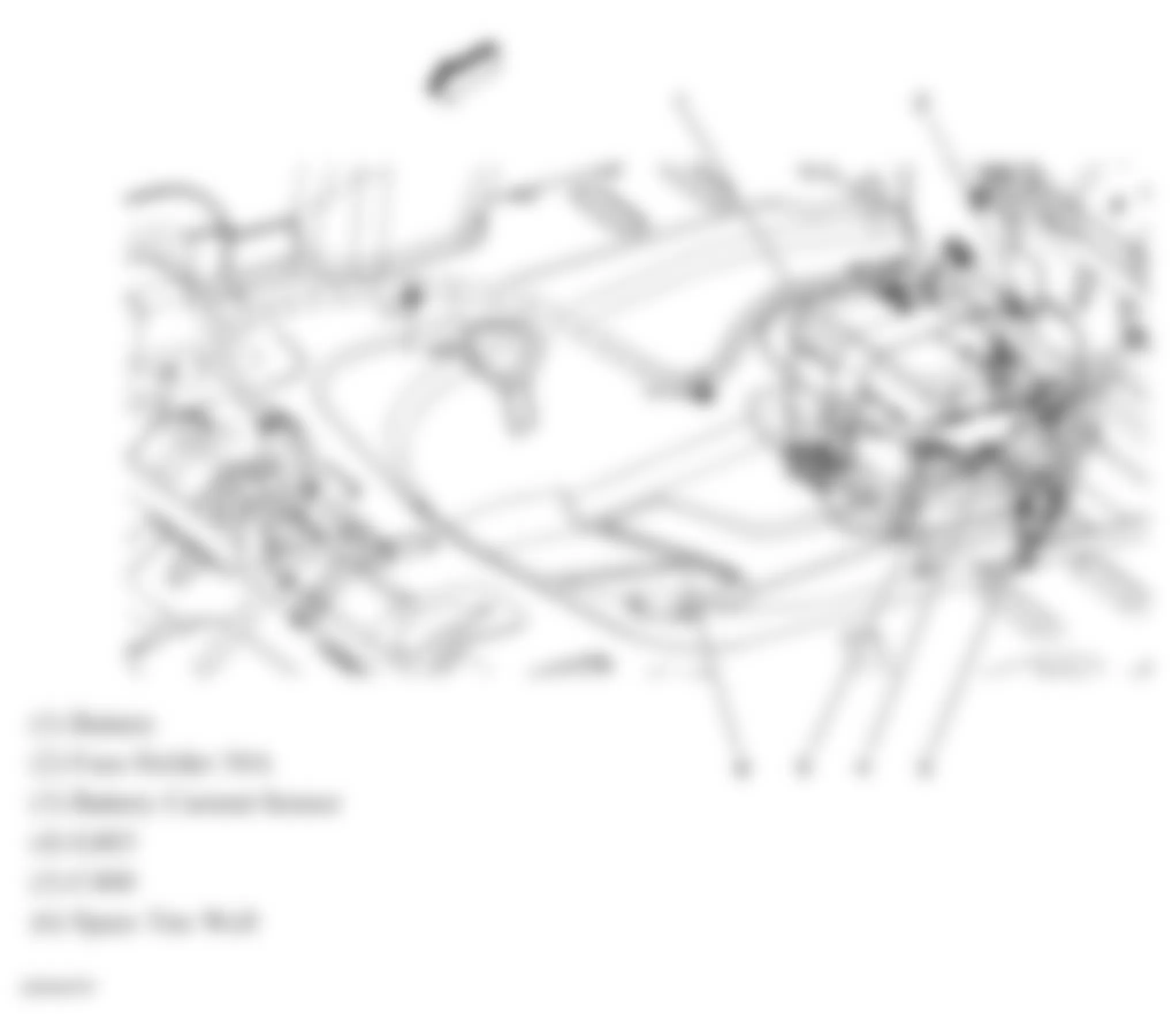 Chevrolet Cobalt LT 2007 - Component Locations -  Rear Floor Pan Components