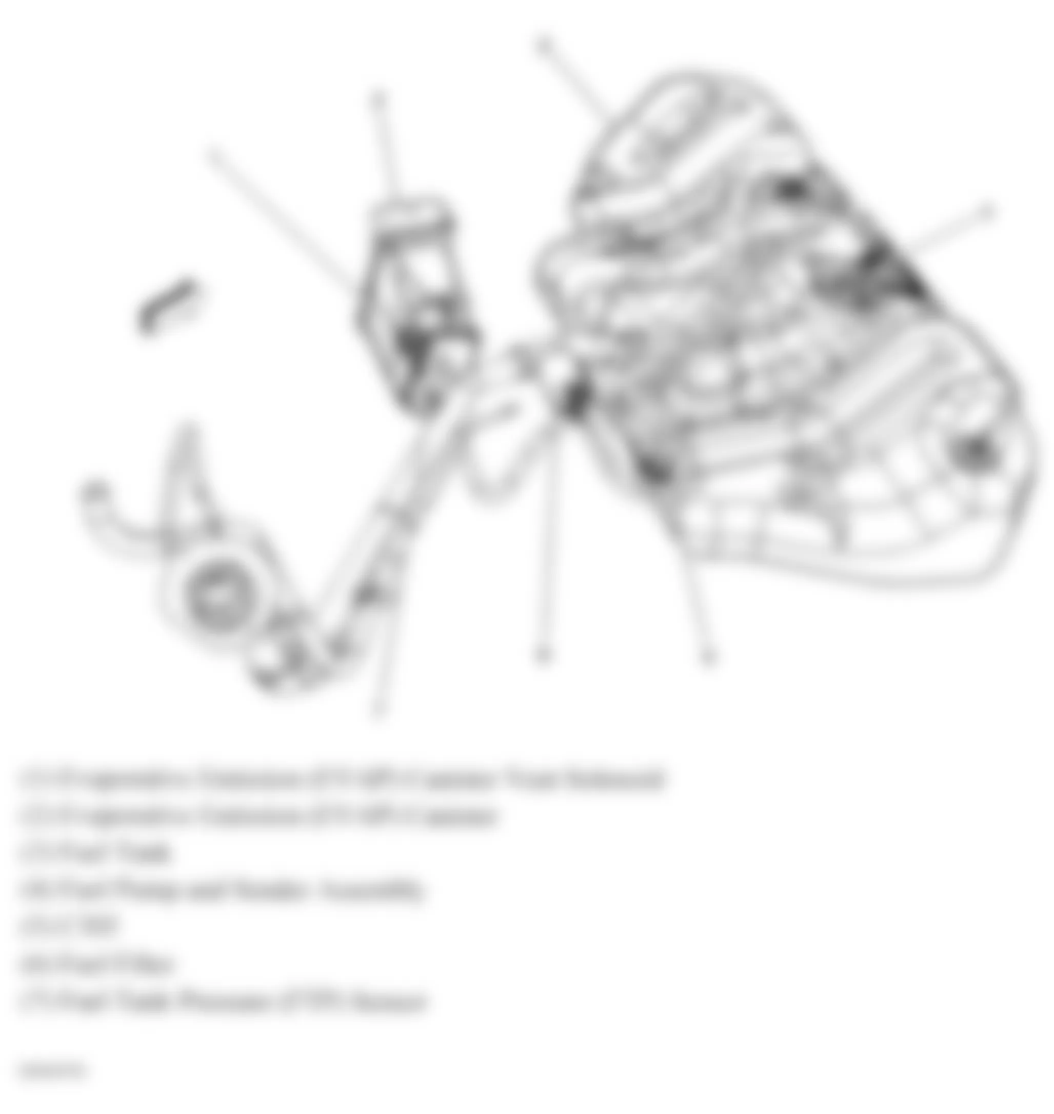Chevrolet Cobalt LT 2007 - Component Locations -  Fuel Tank Components (2.0L)