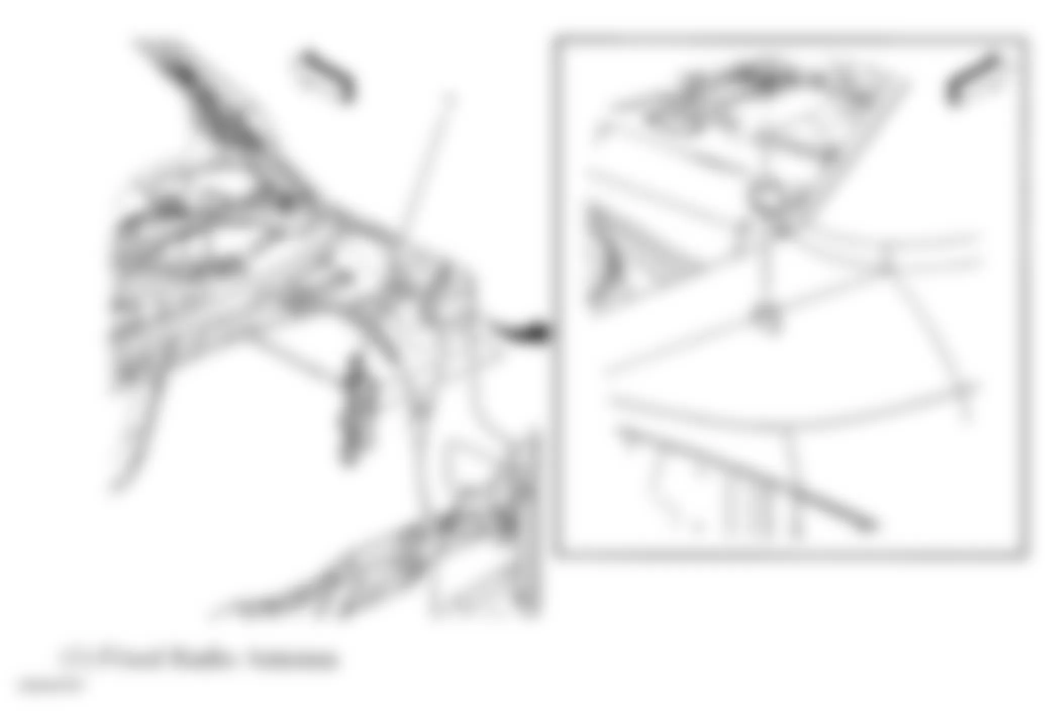 Chevrolet Cobalt LT 2007 - Component Locations -  Fixed Radio Antenna
