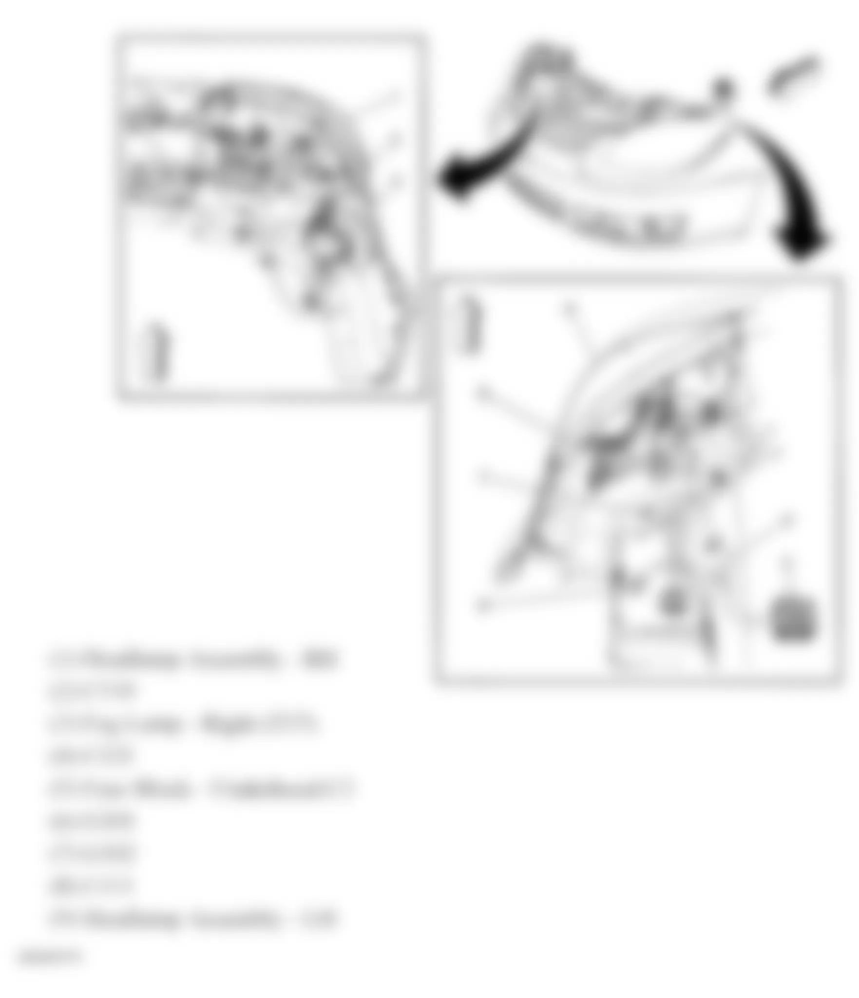 Chevrolet Cobalt LT 2007 - Component Locations -  Forward Lamp Harness Routing
