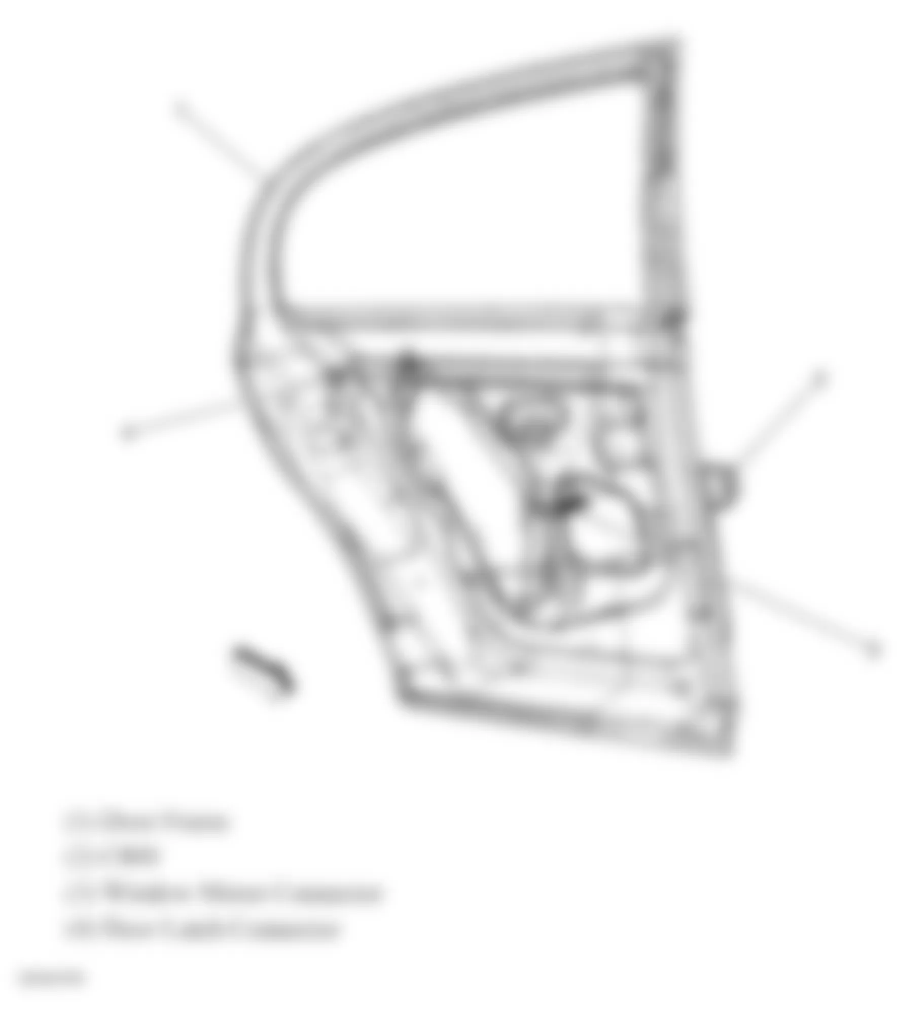 Chevrolet Cobalt LT 2007 - Component Locations -  Right Rear Door Harness Routing