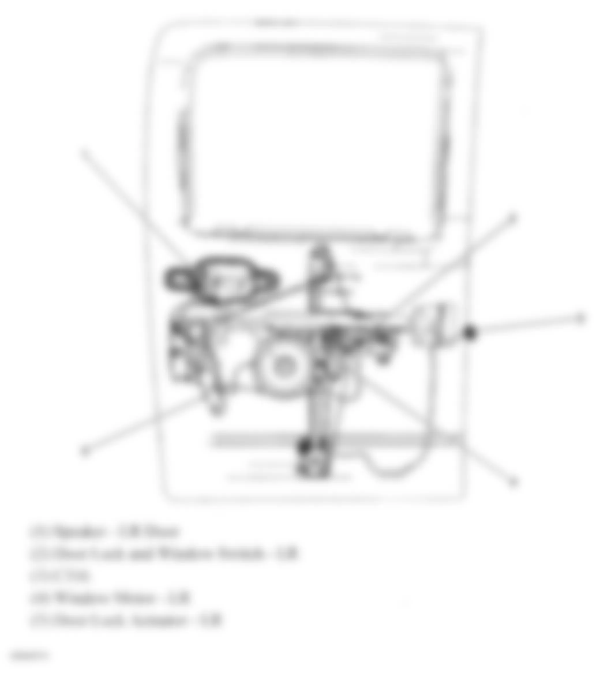 Chevrolet Colorado 2007 - Component Locations -  Left Rear Door (Crew Cab)