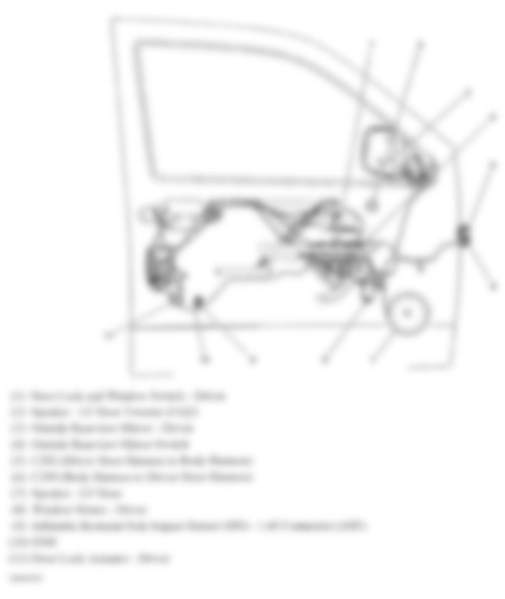Chevrolet Colorado 2007 - Component Locations -  Driver Door Harness Routing