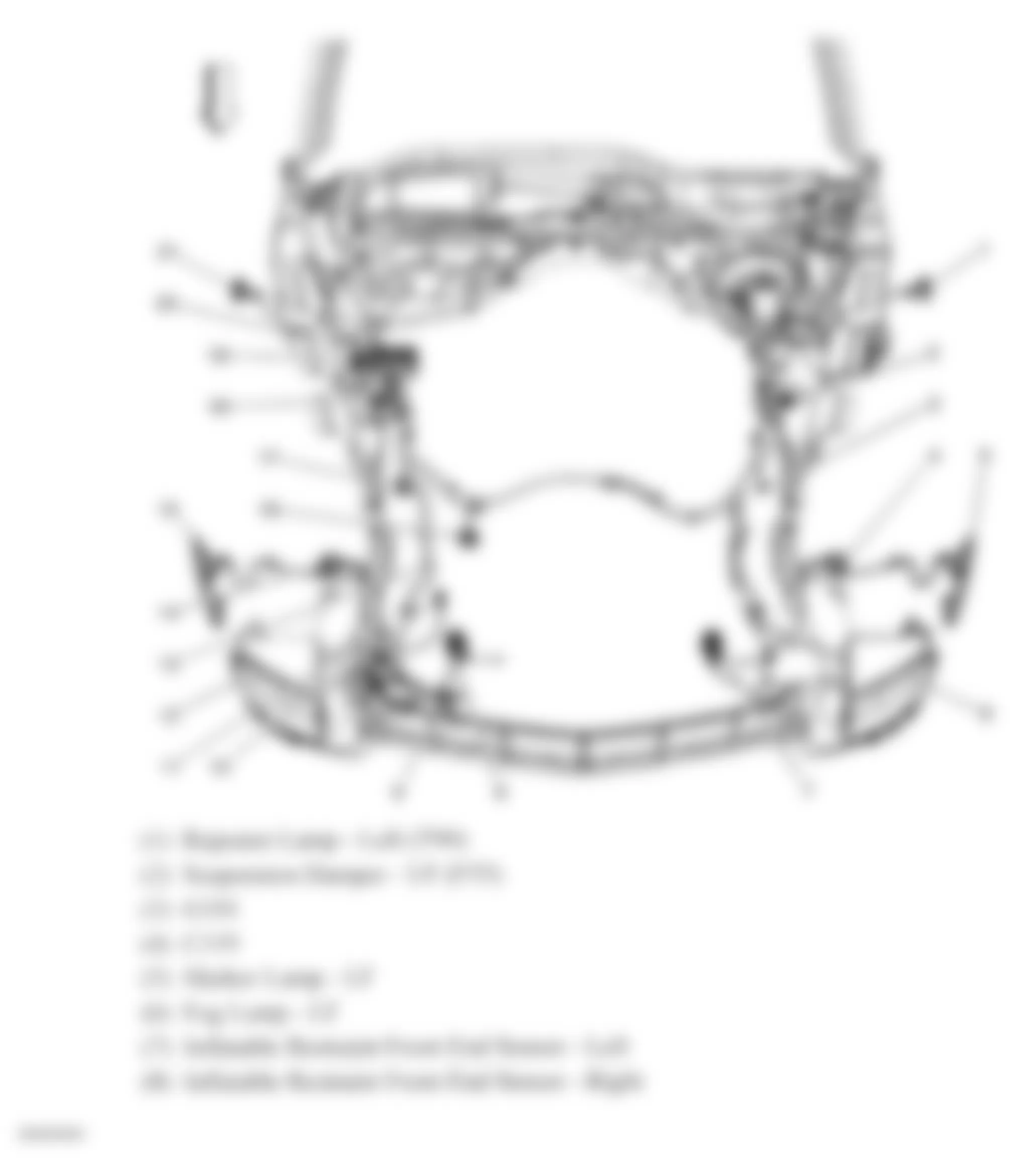 Chevrolet Corvette 2007 - Component Locations -  Forward Lamp Wiring Components (1 Of 2)