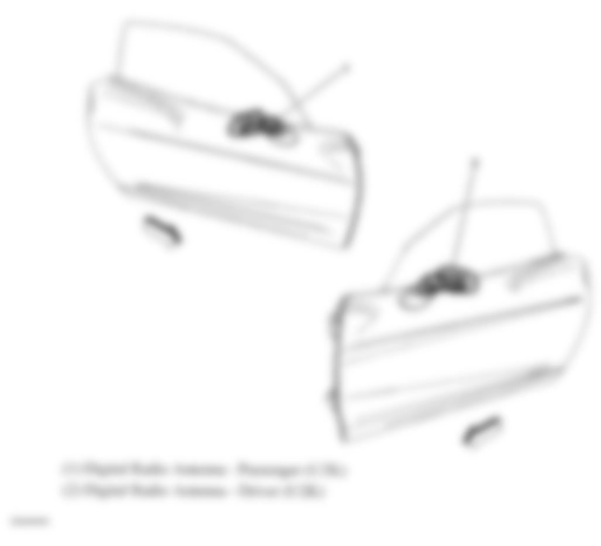 Chevrolet Corvette 2007 - Component Locations -  Outside Mirror Antennas