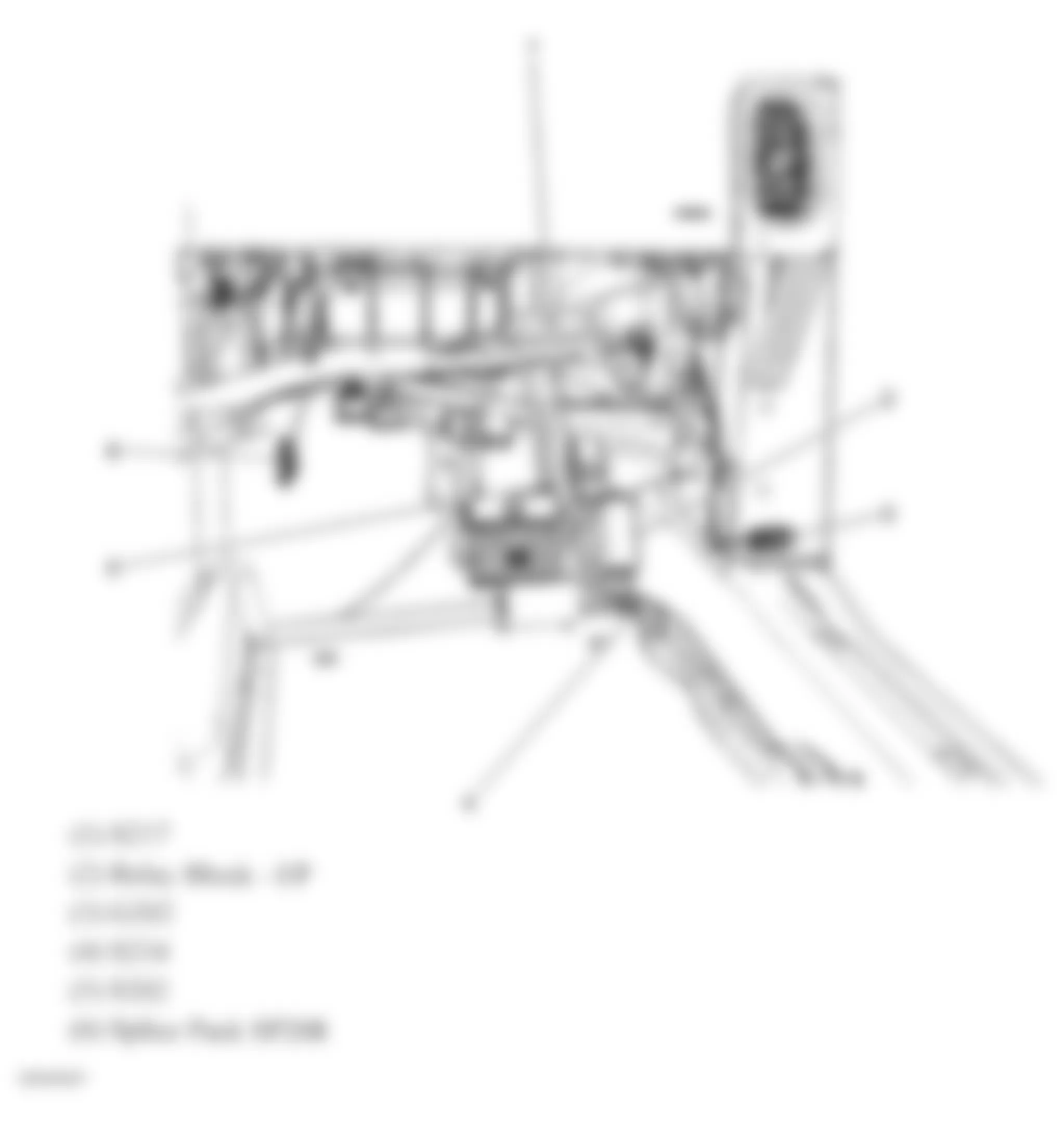 Chevrolet Corvette 2007 - Component Locations -  Passenger Floor