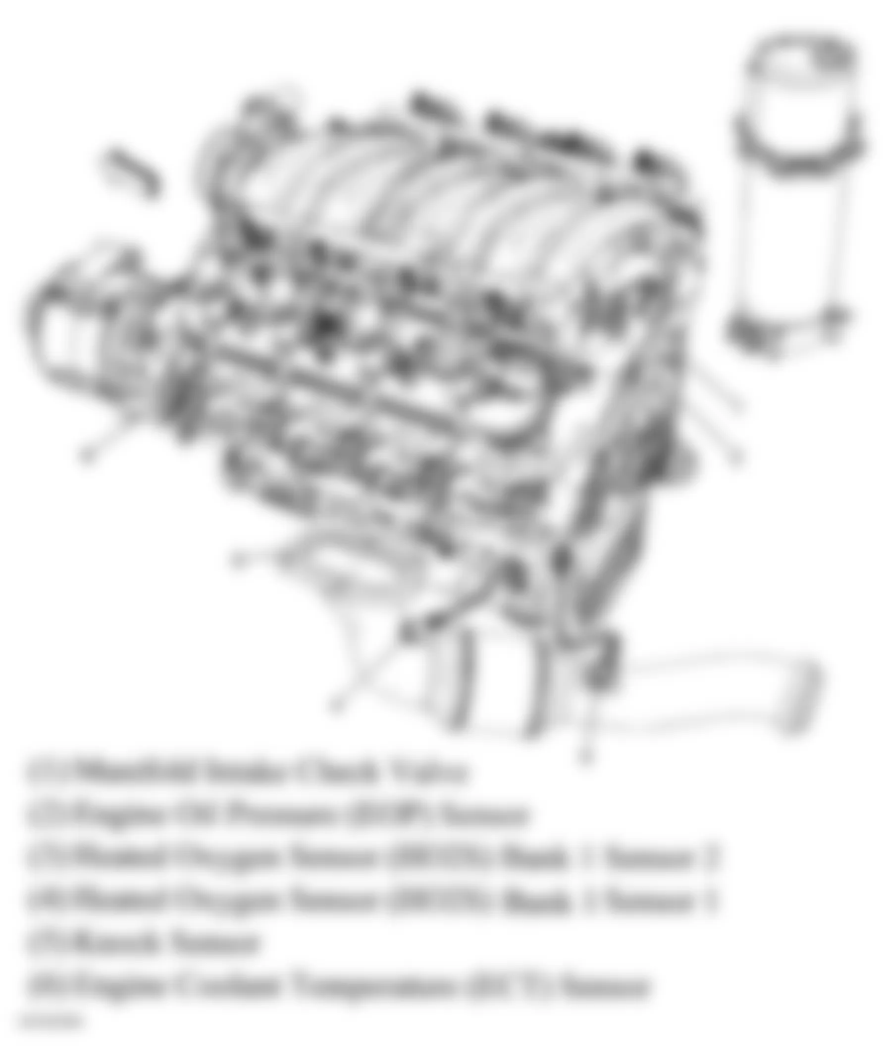 Chevrolet Corvette Z06 2007 - Component Locations -  Left Side Of Engine (7.0L)