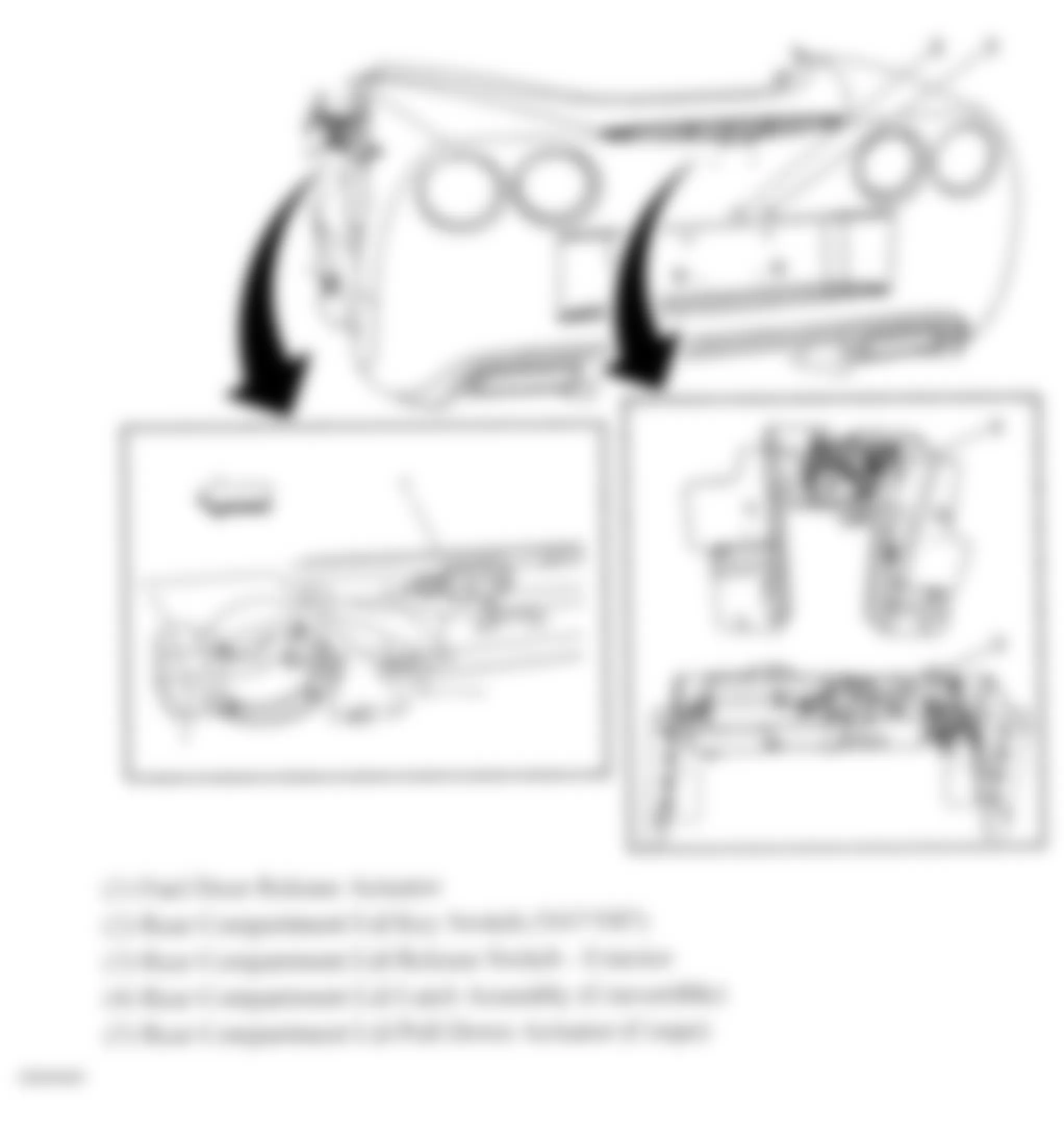 Chevrolet Corvette Z06 2007 - Component Locations -  Rear Closure Components