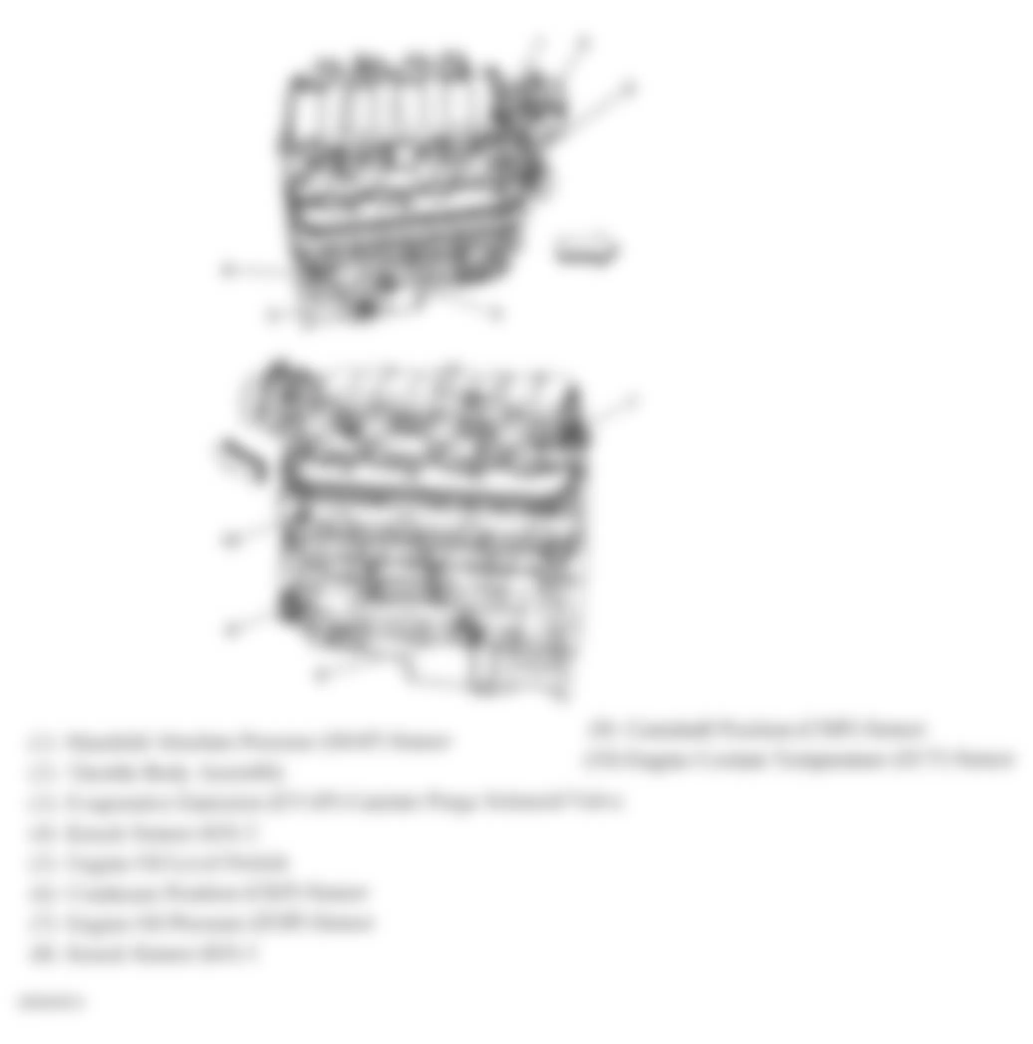 Chevrolet Corvette Z06 2007 - Component Locations -  Engine Components