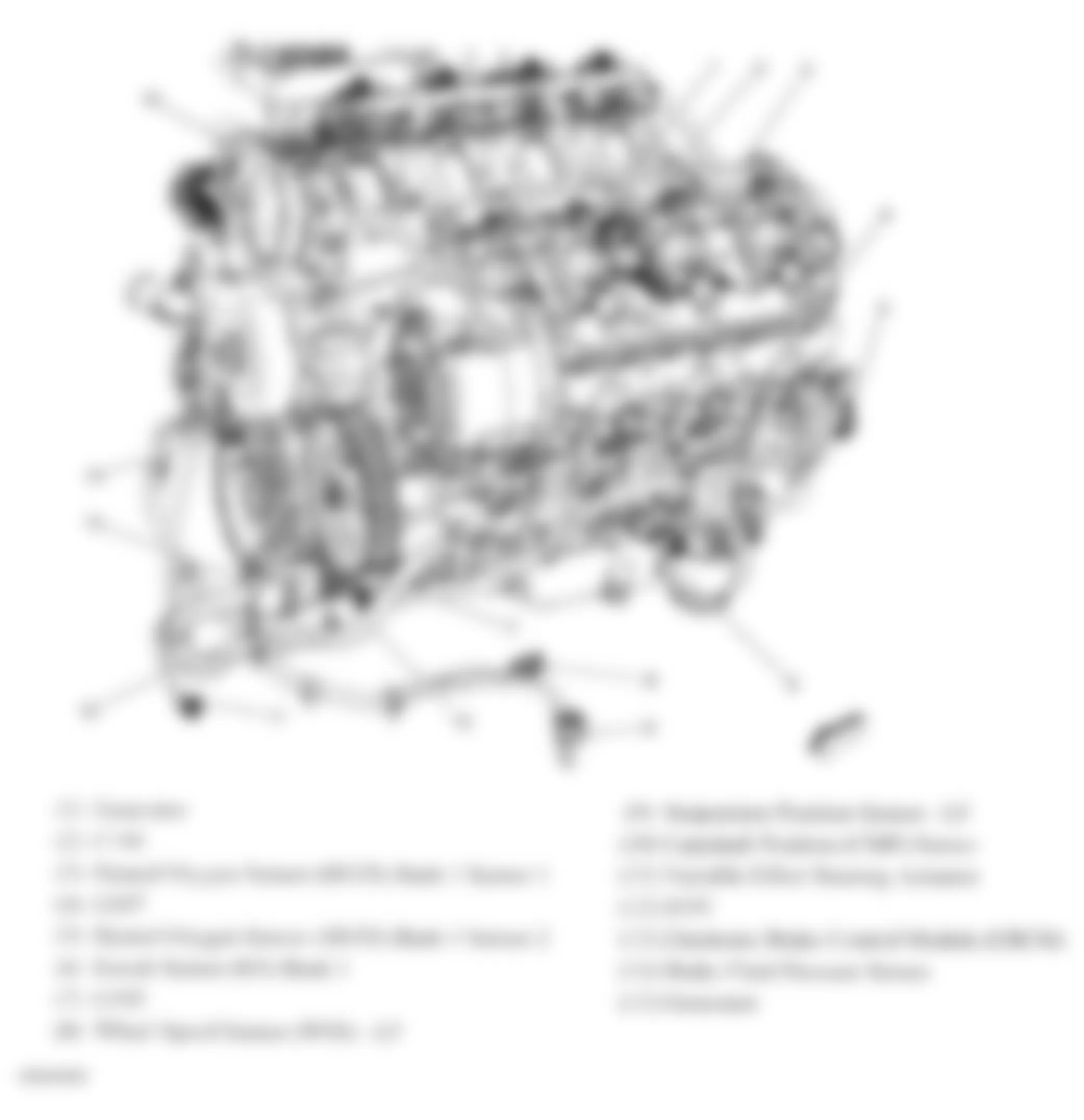 Chevrolet Corvette Z06 2007 - Component Locations -  Engine Harness Components