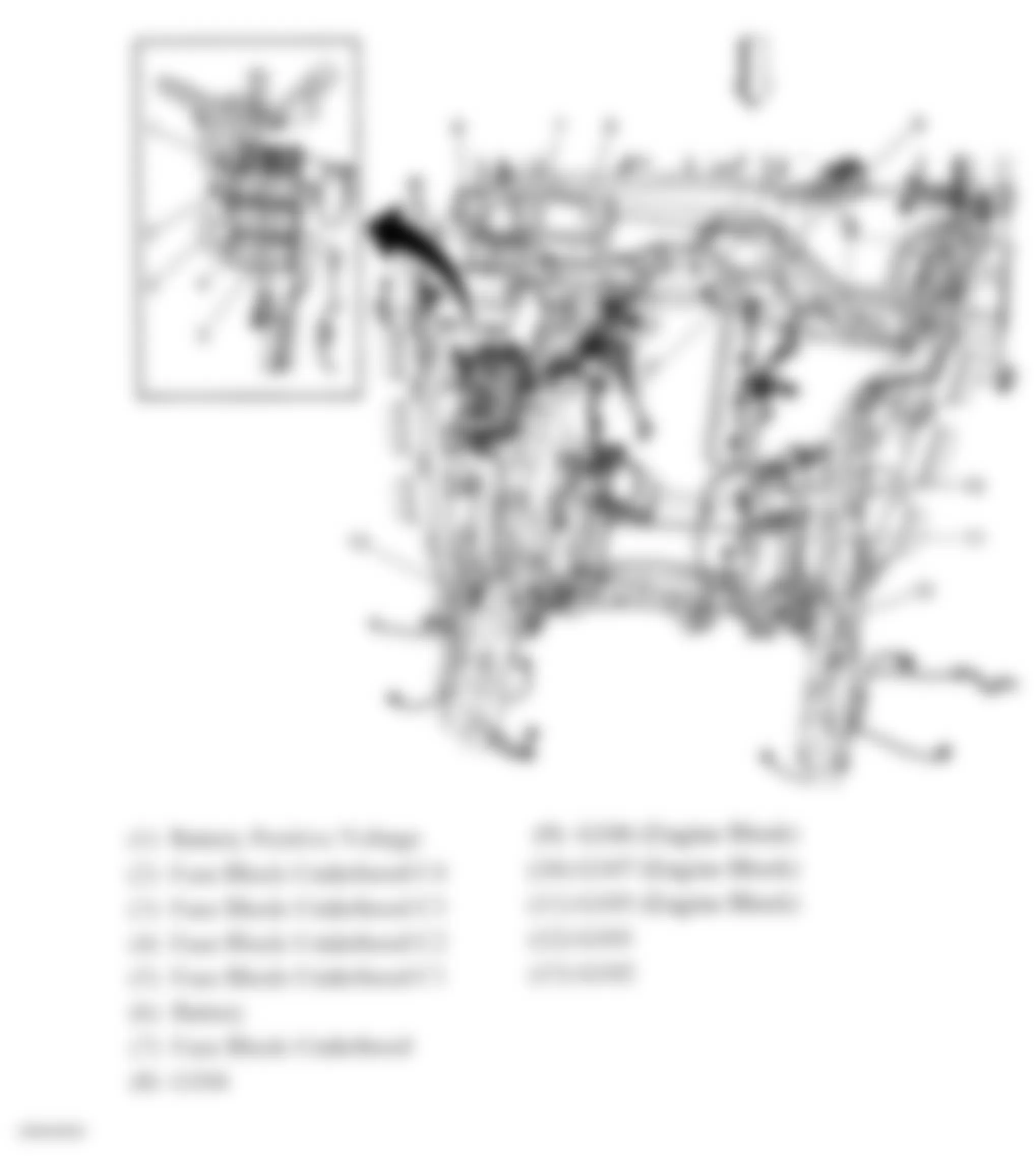 Chevrolet Corvette Z06 2007 - Component Locations -  Engine Components