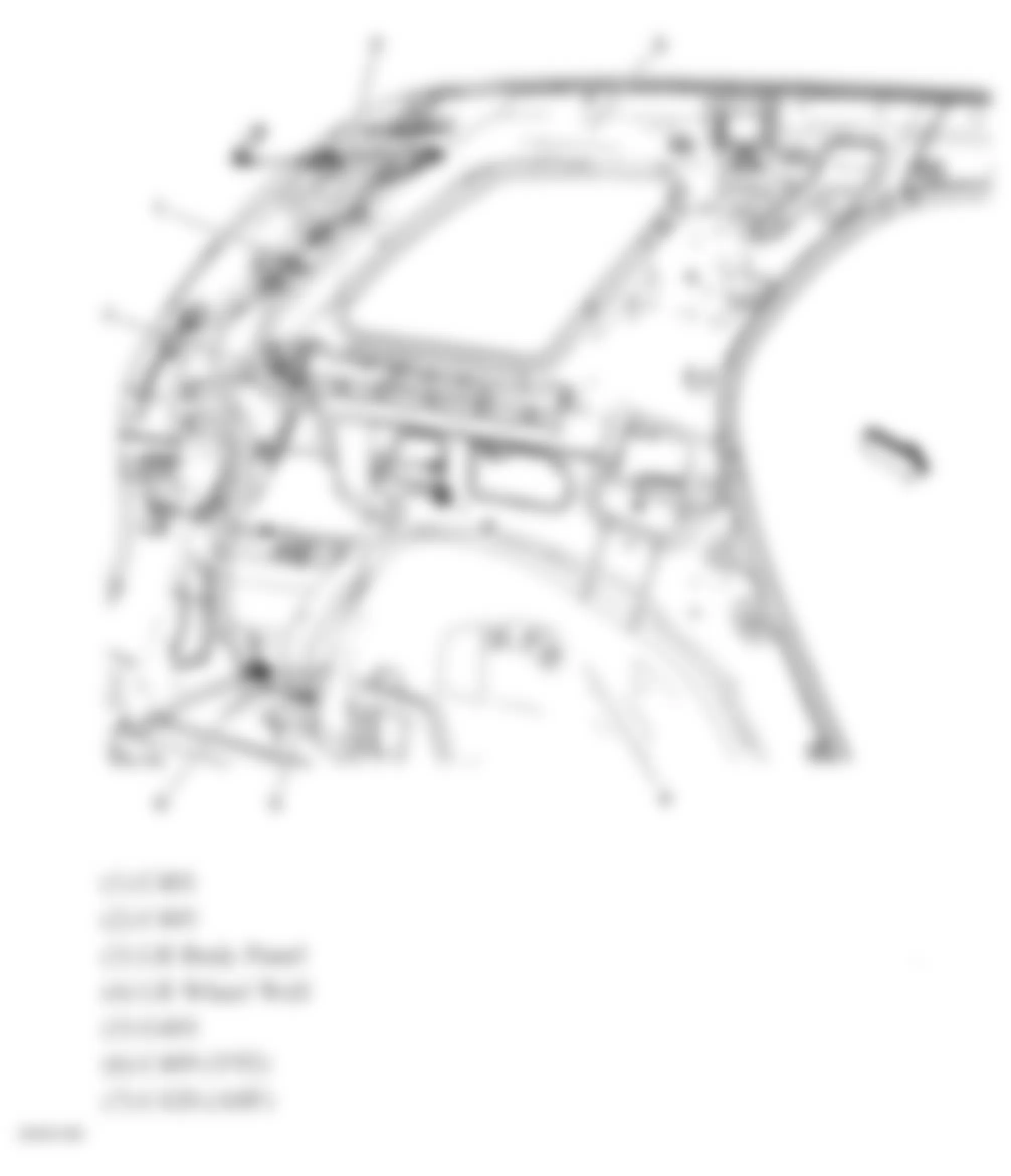Chevrolet Equinox LS 2007 - Component Locations -  Left Rear Body Harness
