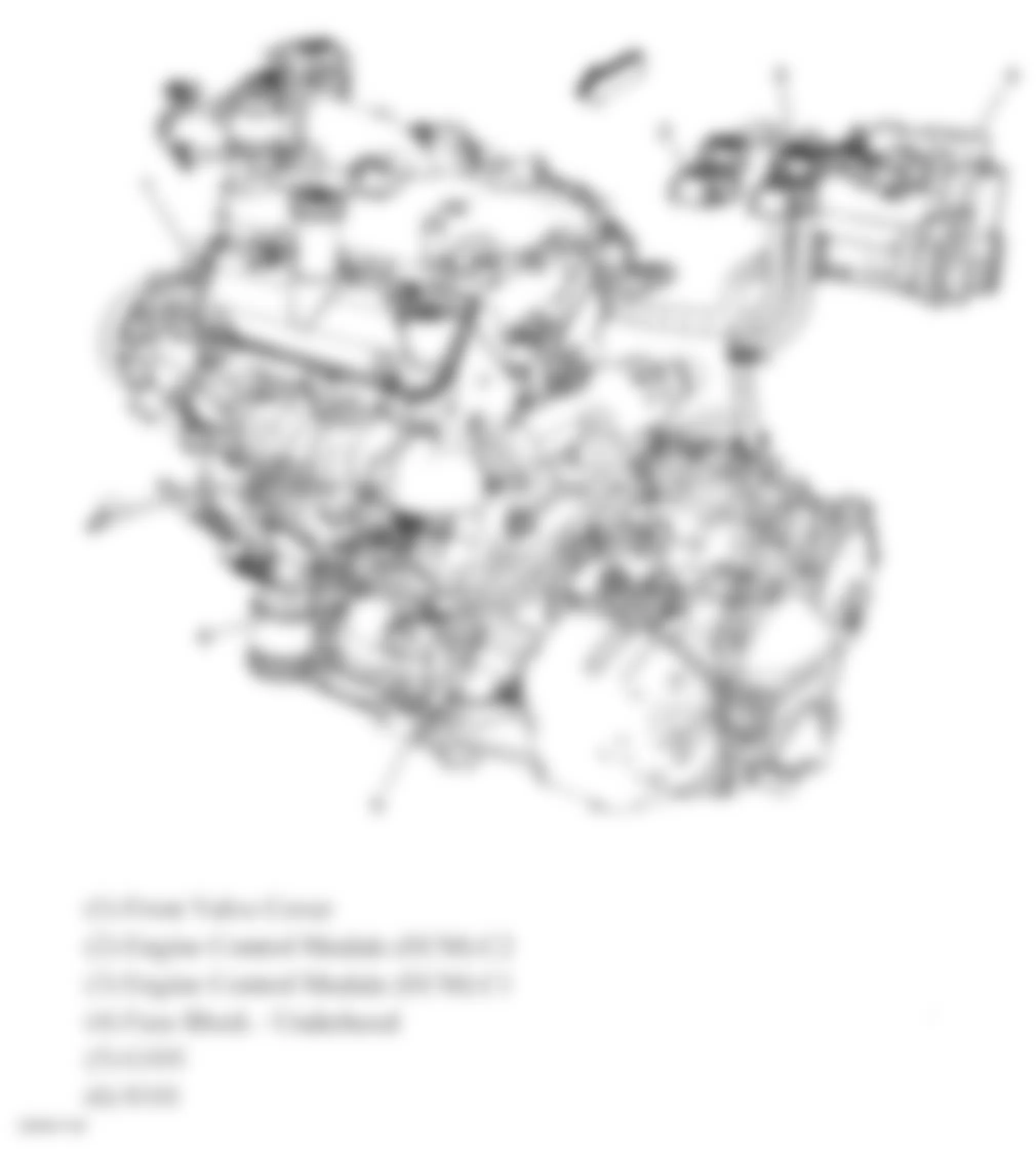 Chevrolet Equinox LS 2007 - Component Locations -  Front Engine Harness