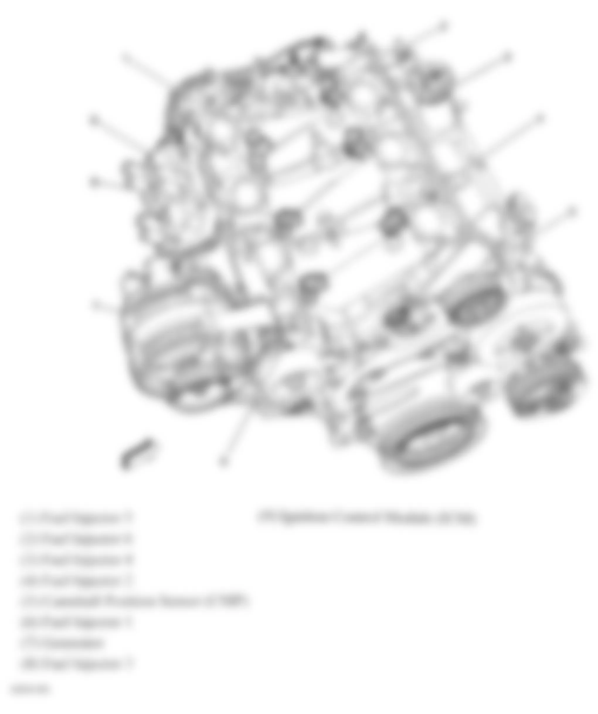 Chevrolet Equinox LT 2007 - Component Locations -  Top Of Engine