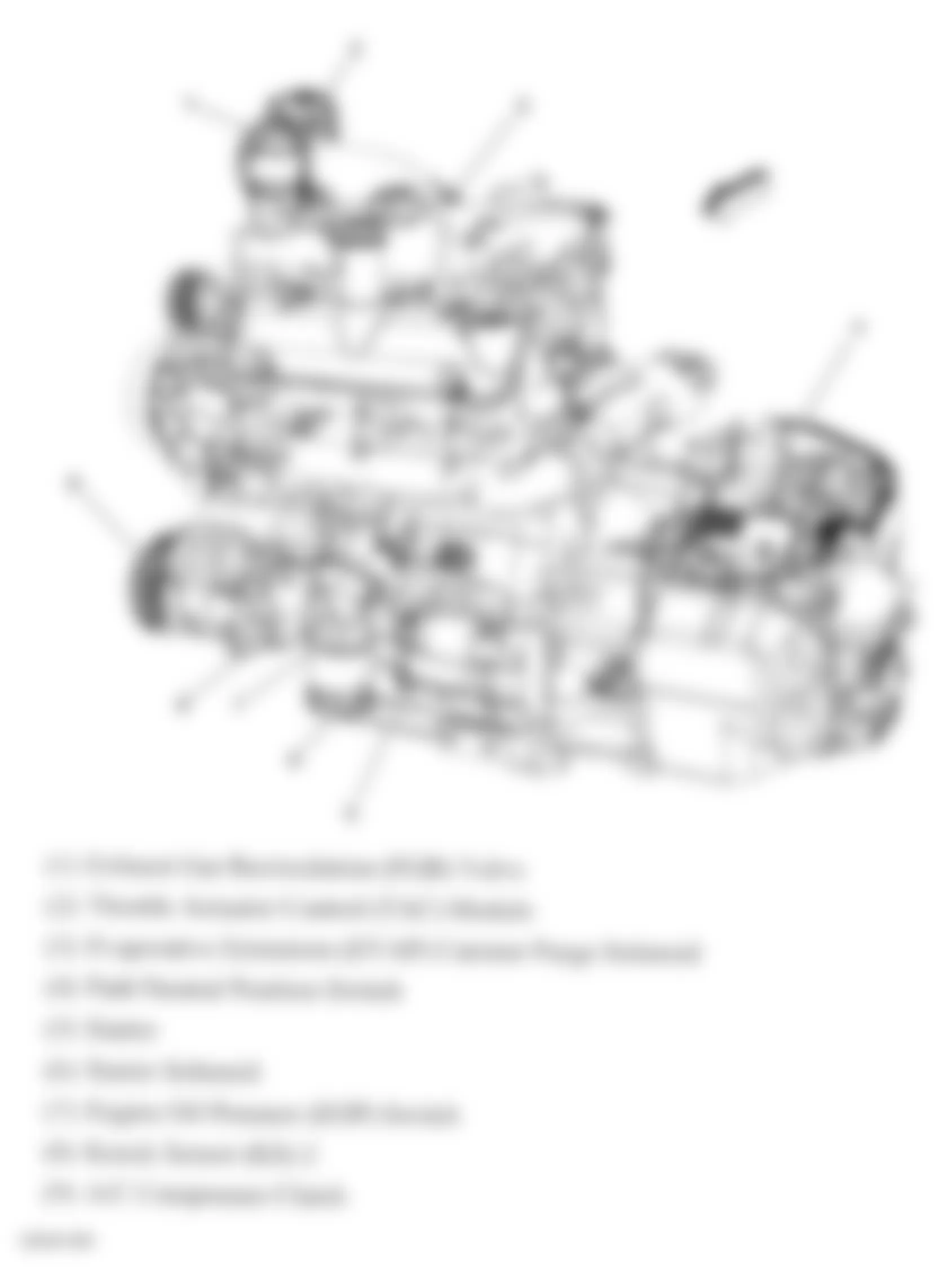 Chevrolet Equinox LT 2007 - Component Locations -  Front Of Engine