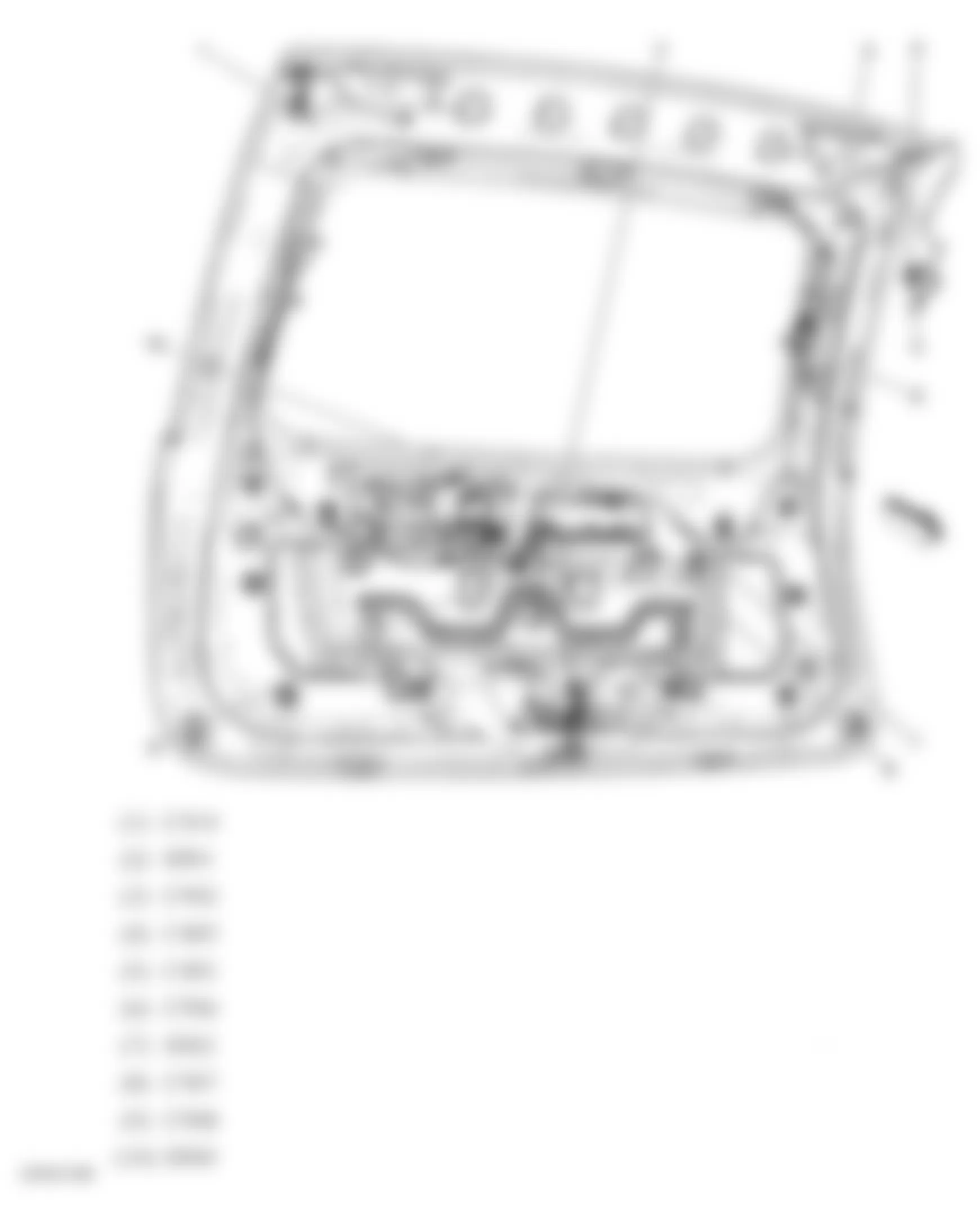 Chevrolet Equinox LT 2007 - Component Locations -  Liftgate Harness