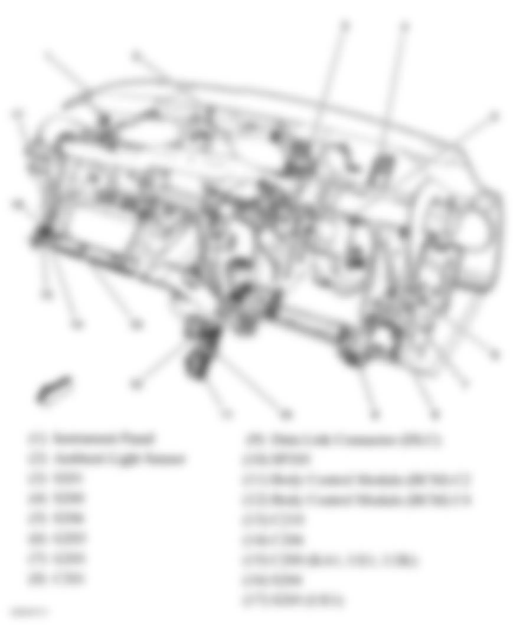 Chevrolet HHR LS 2007 - Component Locations -  Behind Instrument Panel