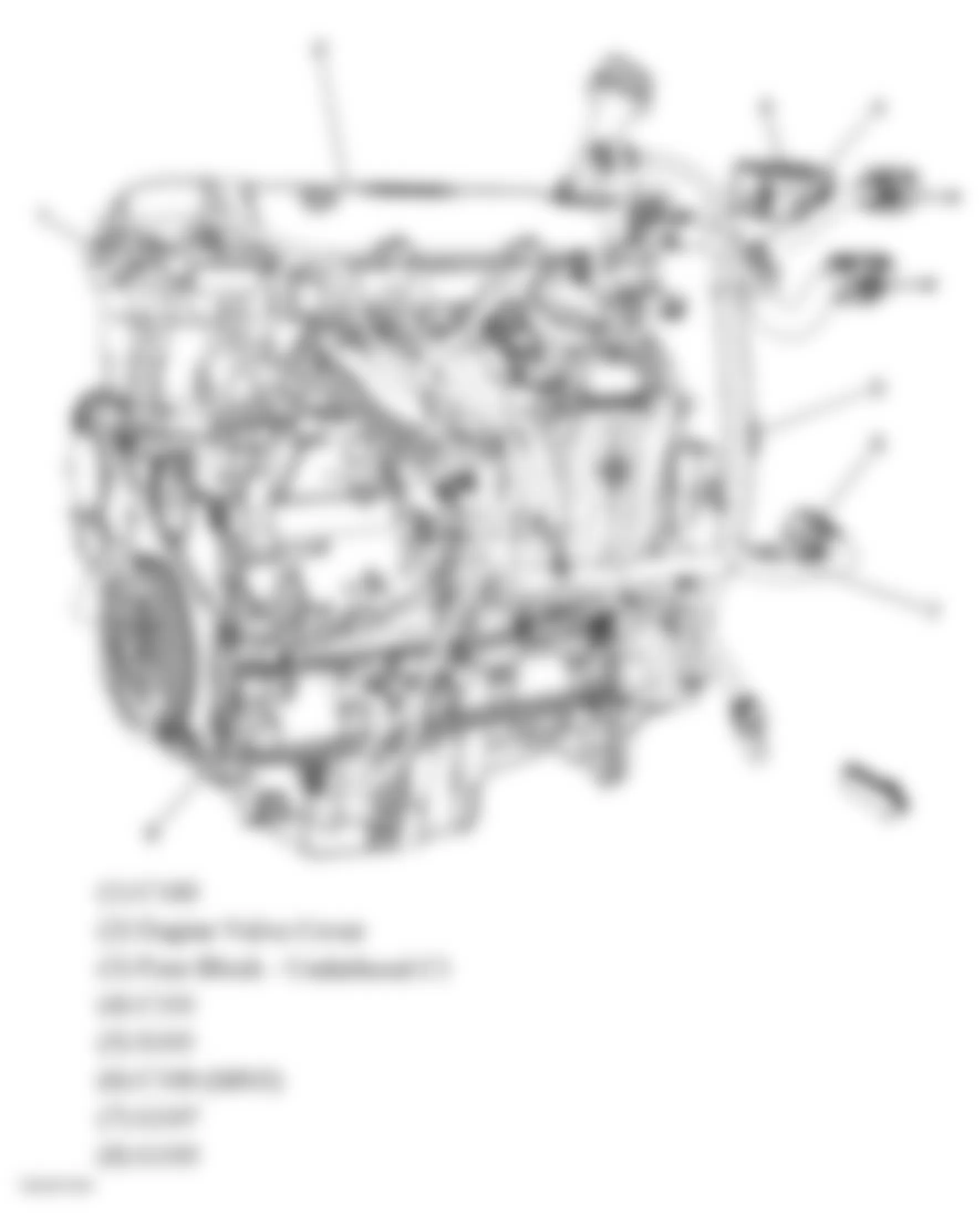 Chevrolet HHR LS 2007 - Component Locations -  Left Side Of Engine (2.2L)