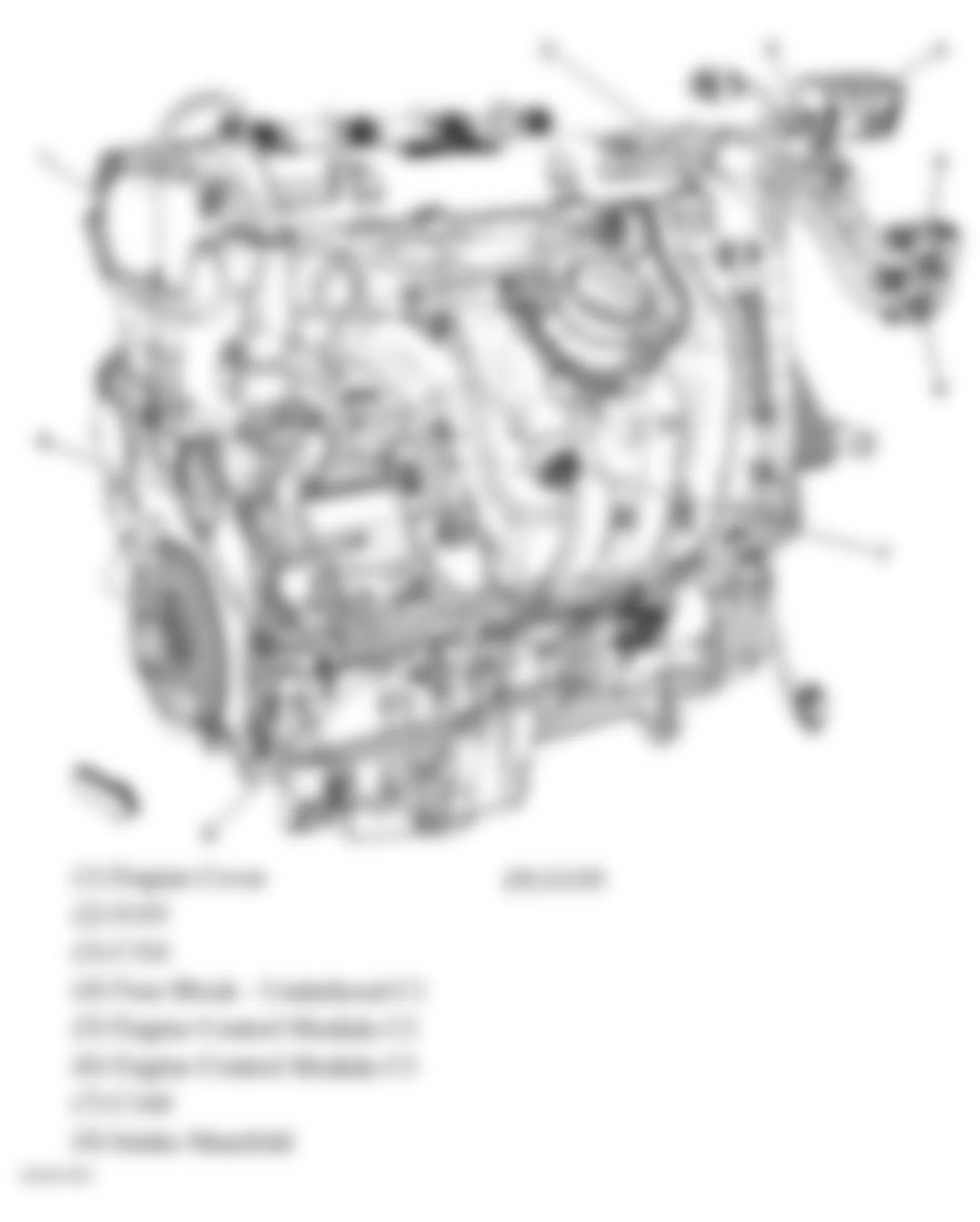 Chevrolet HHR LS 2007 - Component Locations -  Left Side Of Engine (2.4L)