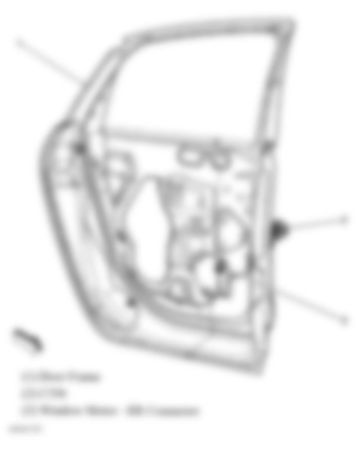 Chevrolet Impala LS 2007 - Component Locations -  Right Rear Door Harness (Sedan)