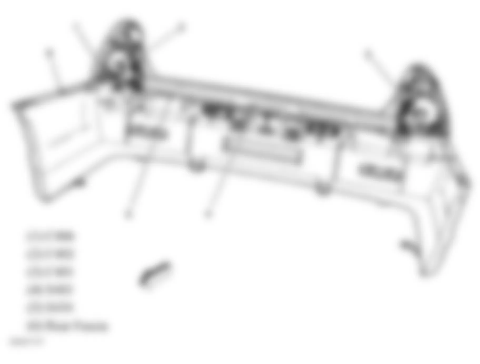 Chevrolet Impala LS 2007 - Component Locations -  Rear Bumper (Coupe)
