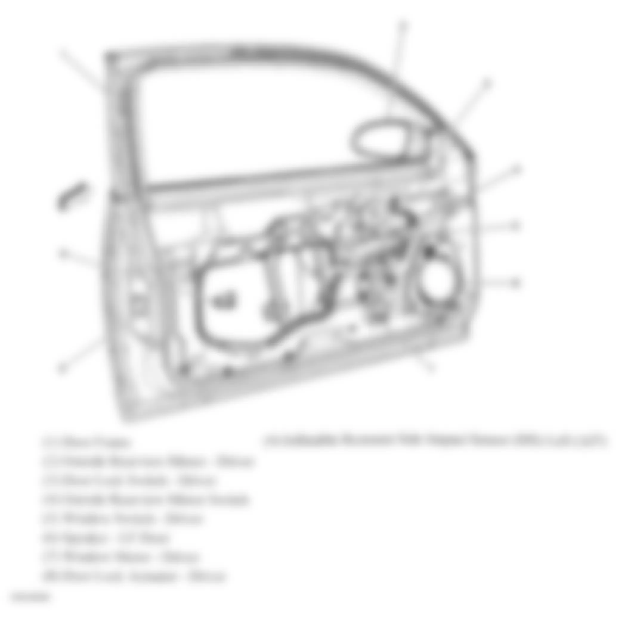 Chevrolet Impala LS 2007 - Component Locations -  Left Front Door Components (Coupe)