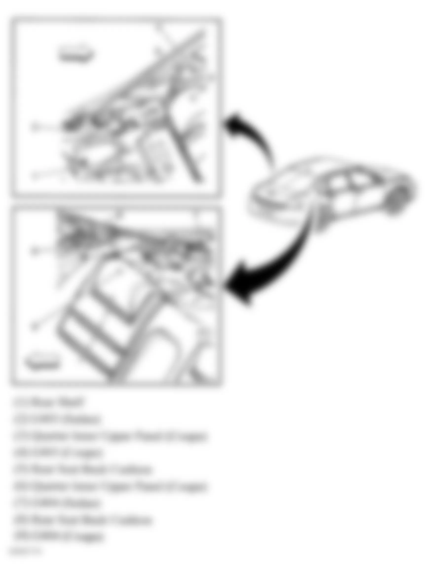 Chevrolet Impala LT 2007 - Component Locations -  Rear Of Passenger Compartment