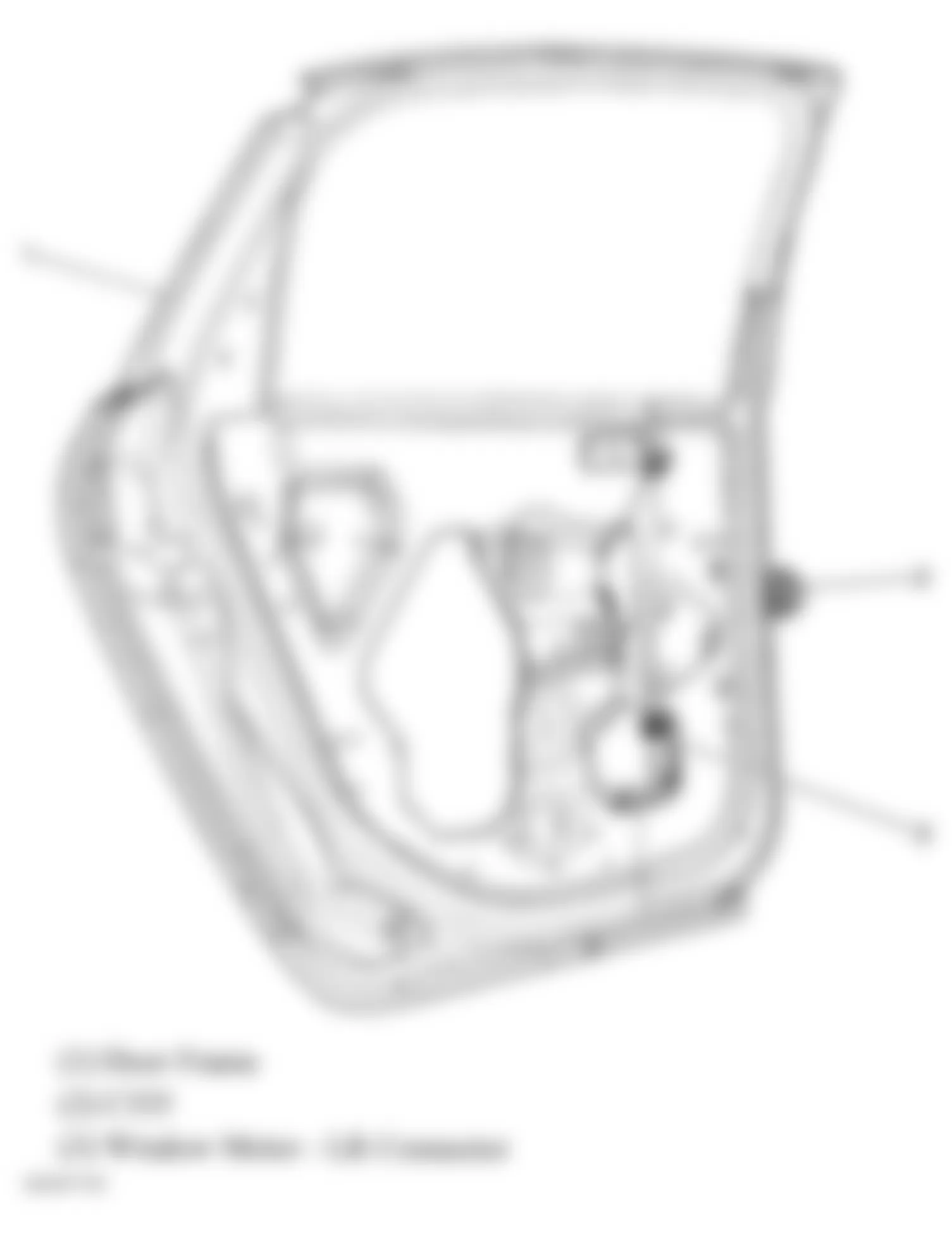 Chevrolet Impala LT 2007 - Component Locations -  Left Rear Door Harness (Sedan)