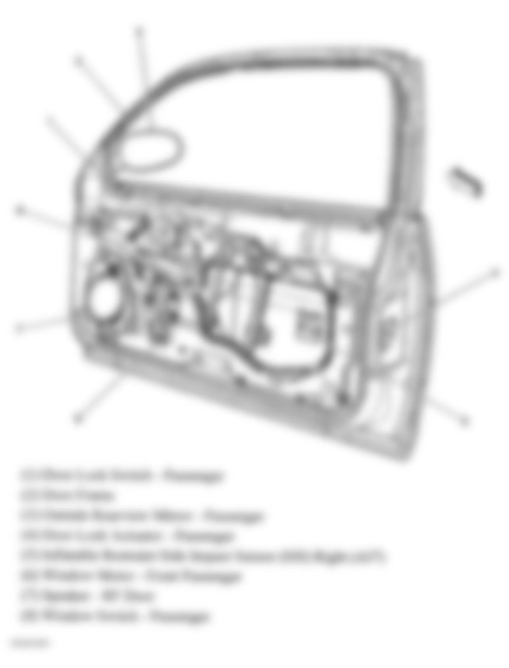 Chevrolet Impala LTZ 2007 - Component Locations -  Right Front Door Components (Coupe)