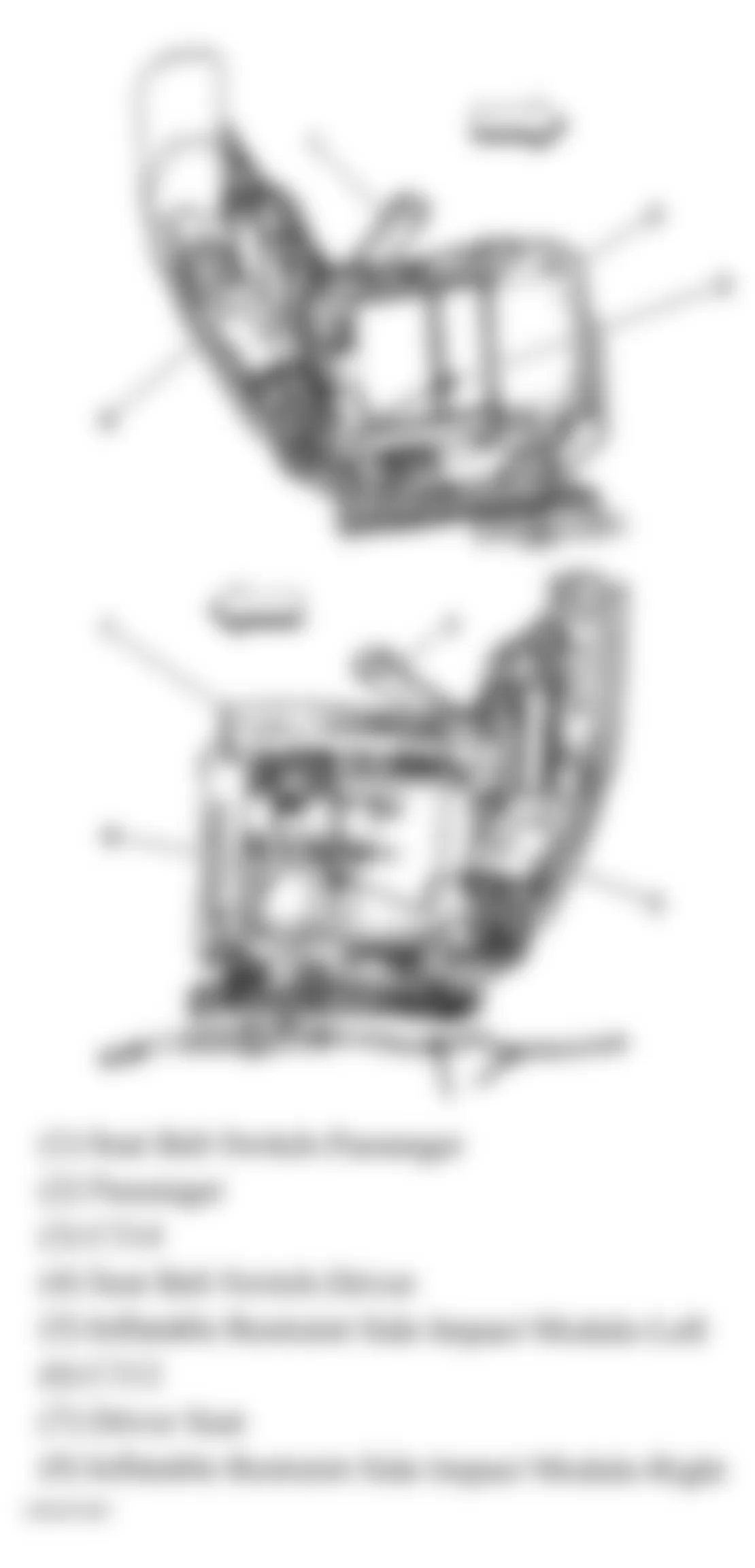 Chevrolet Impala LTZ 2007 - Component Locations -  Front Seats