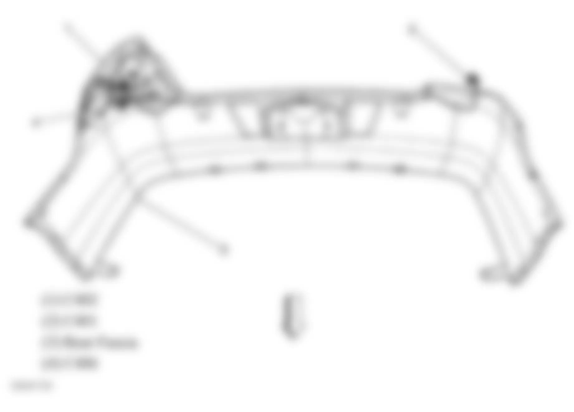 Chevrolet Impala LTZ 2007 - Component Locations -  Rear Bumper (Sedan)