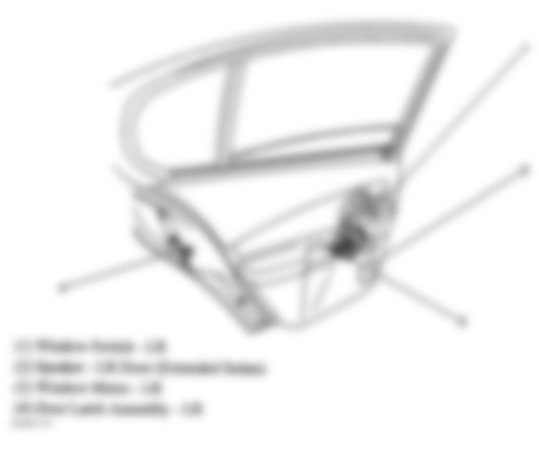 Chevrolet Malibu Maxx LS 2007 - Component Locations -  Left Rear Door