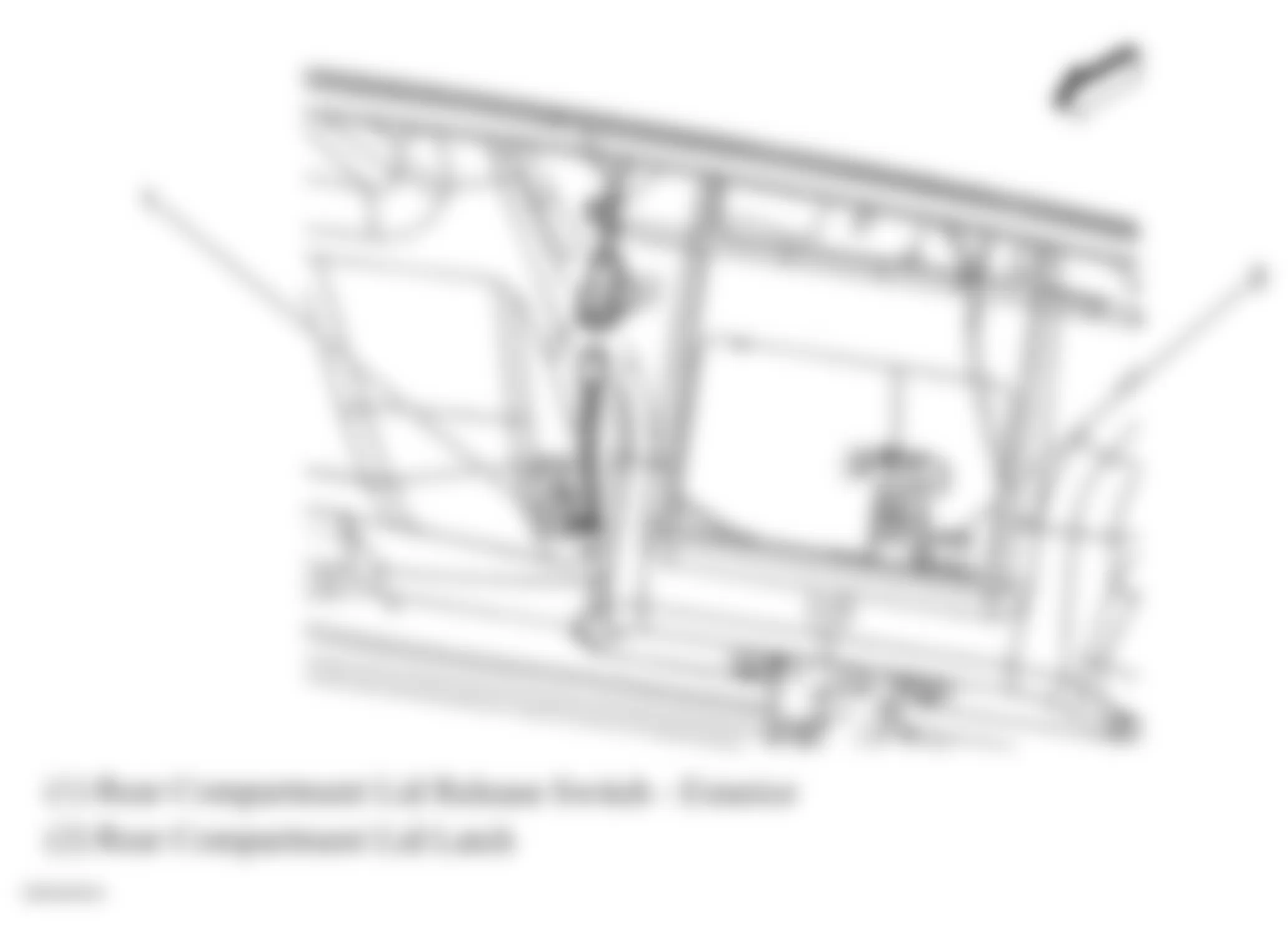 Chevrolet Malibu Maxx LS 2007 - Component Locations -  Rear Of Rear Compartment Lid (Sedan)