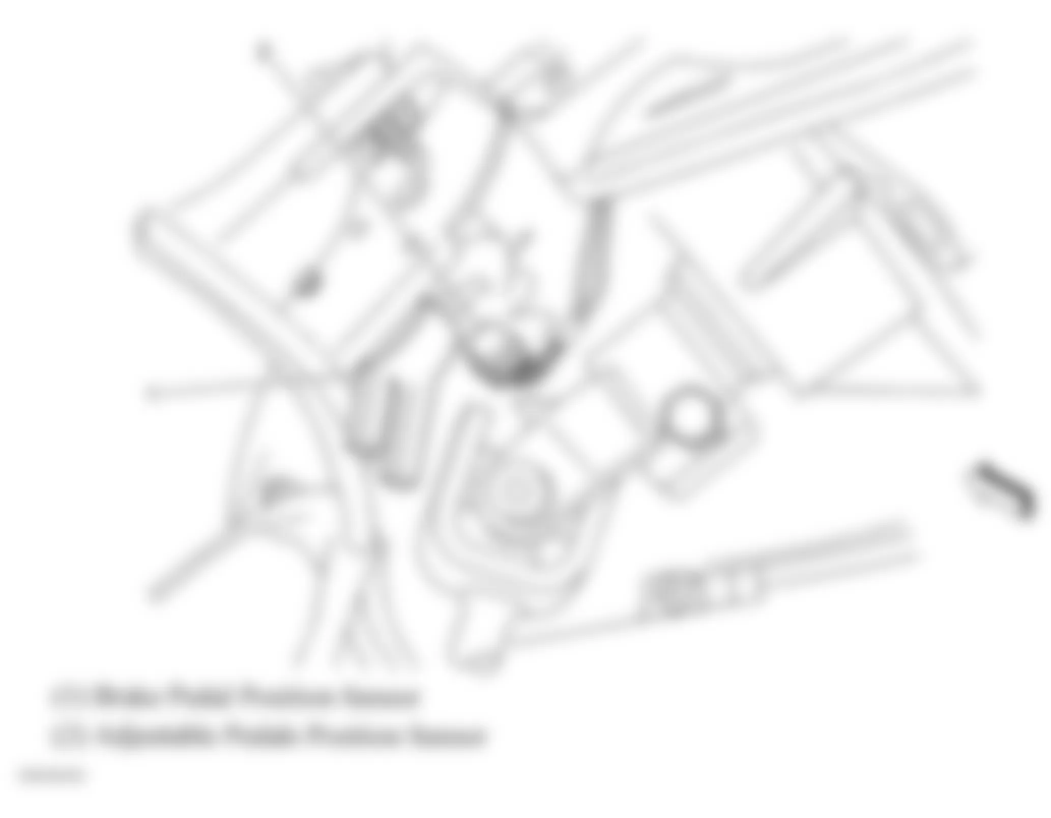 Chevrolet Malibu Maxx LS 2007 - Component Locations -  Above Brake Pedal