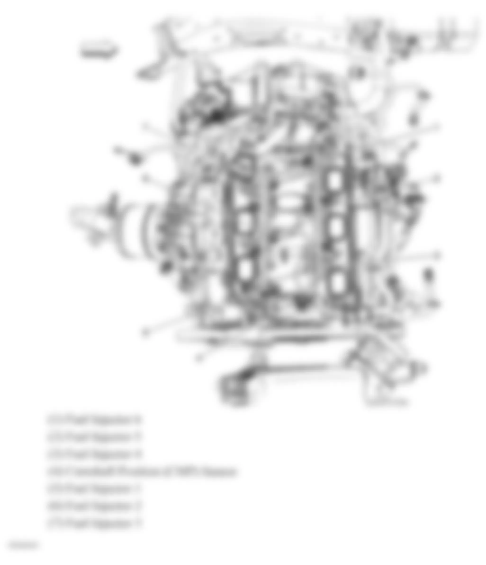 Chevrolet Malibu Maxx LS 2007 - Component Locations -  Top Of Engine (3.5L)