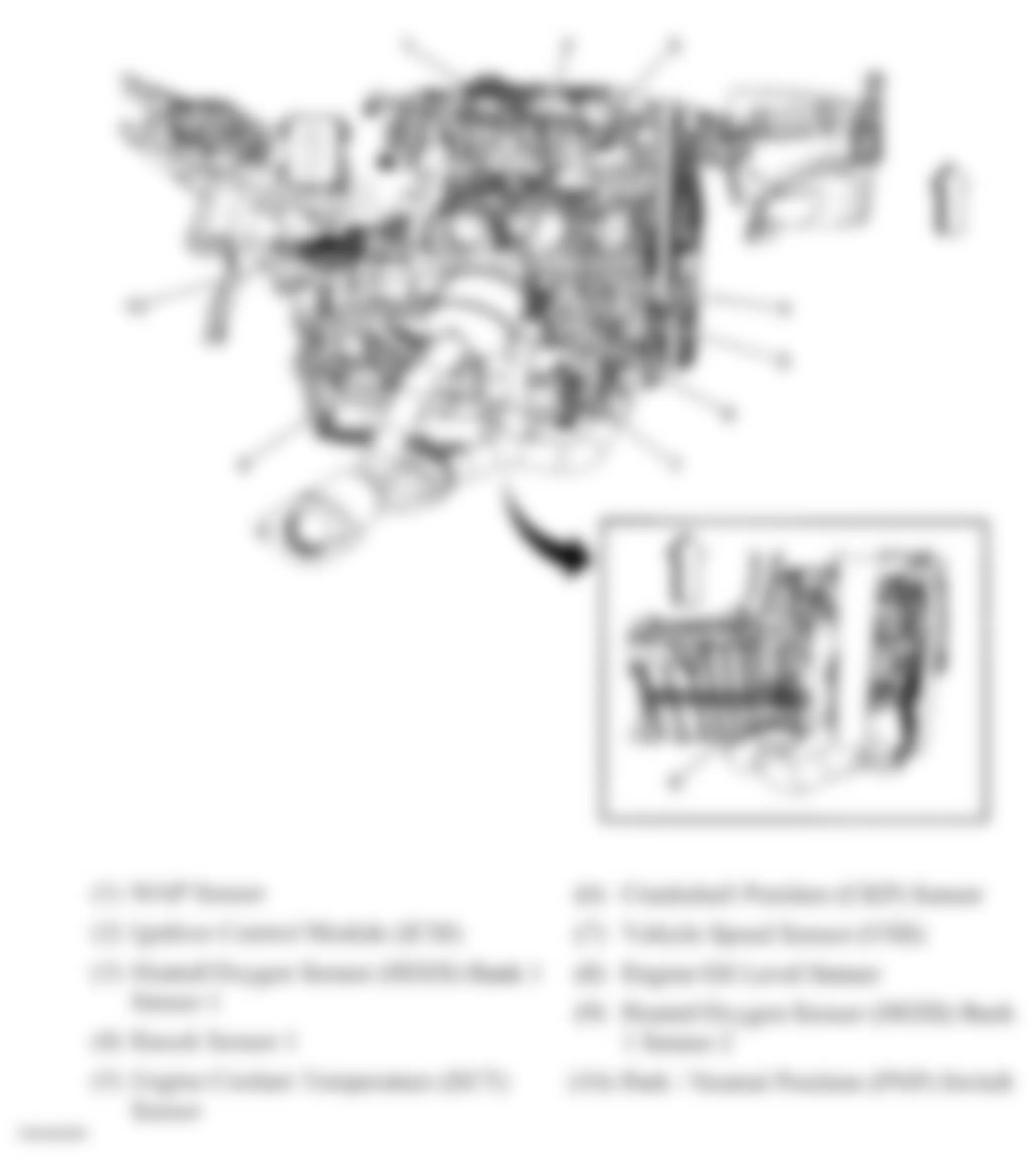 Chevrolet Malibu Maxx LTZ 2007 - Component Locations -  Right Side Of Engine (3.5L)