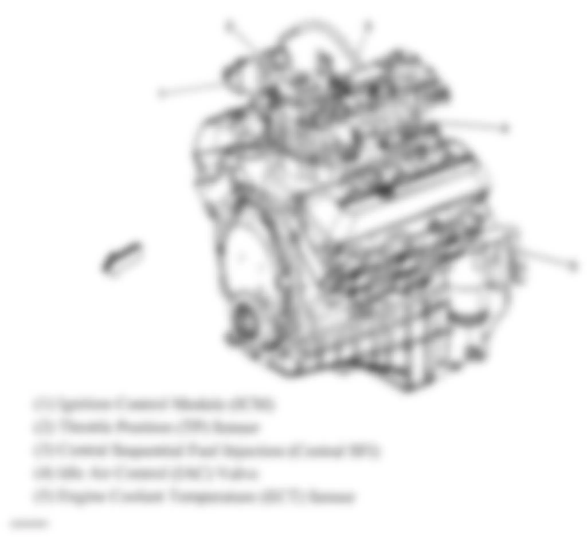 Chevrolet Silverado Classic 1500 HD 2007 - Component Locations -  Left Front Of Engine (4.3L)