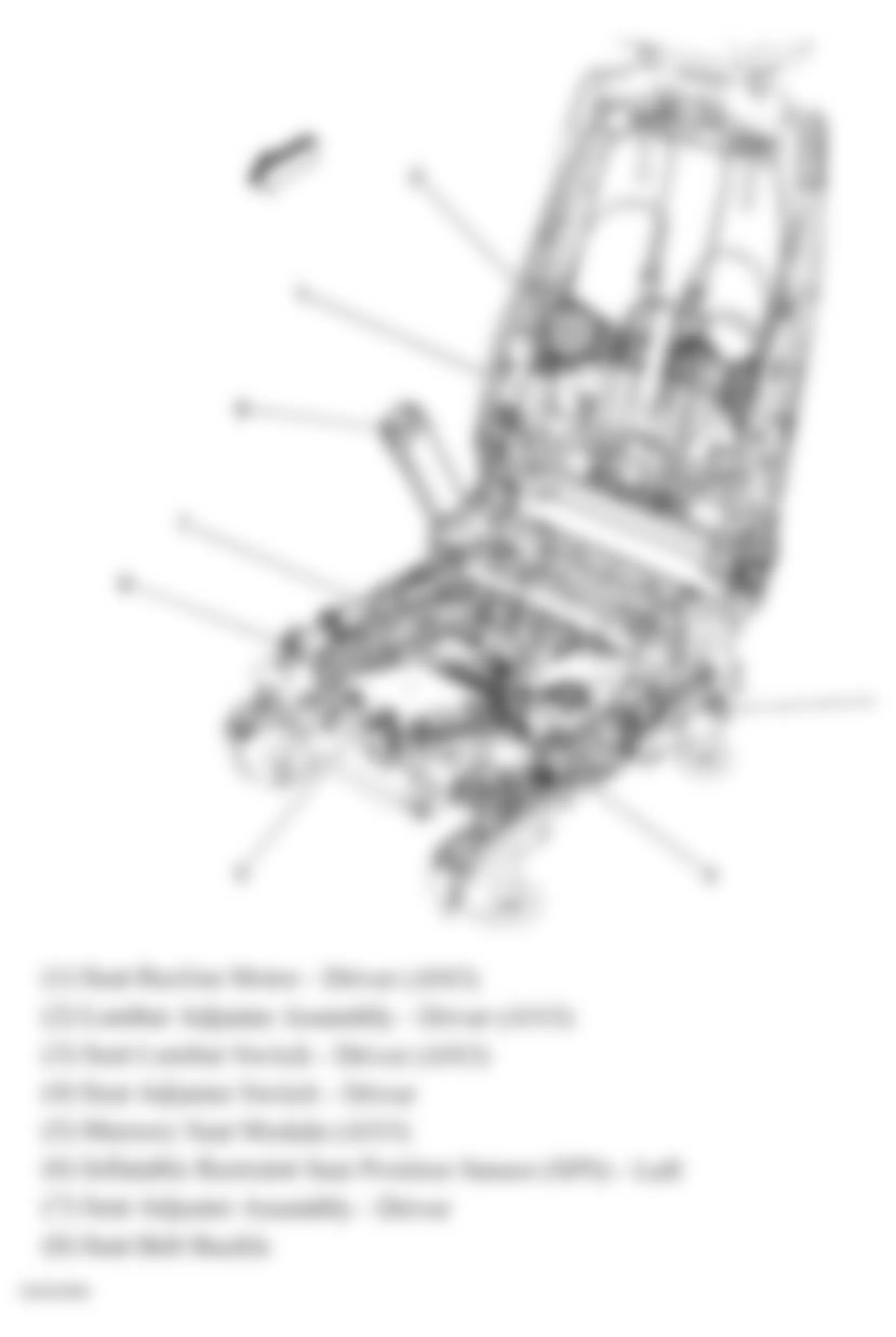 Chevrolet Avalanche 2008 - Component Locations -  Drivers Seat