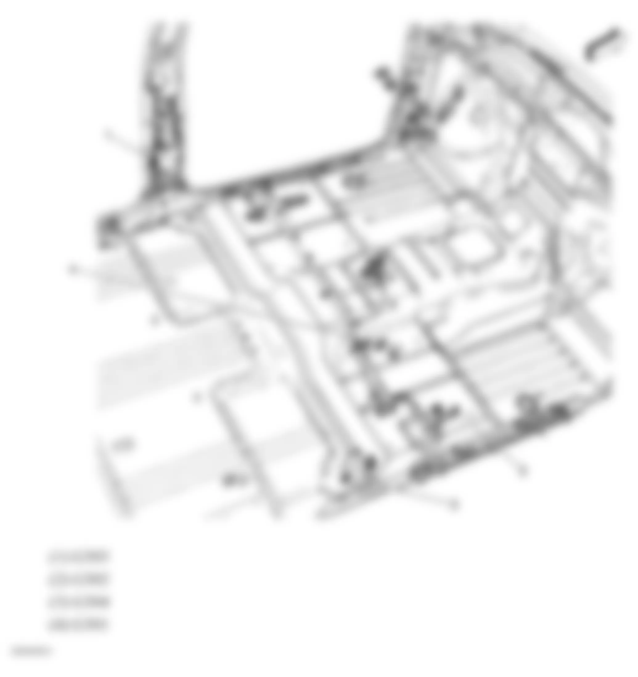 Chevrolet Avalanche 2008 - Component Locations -  Vehicle Floor