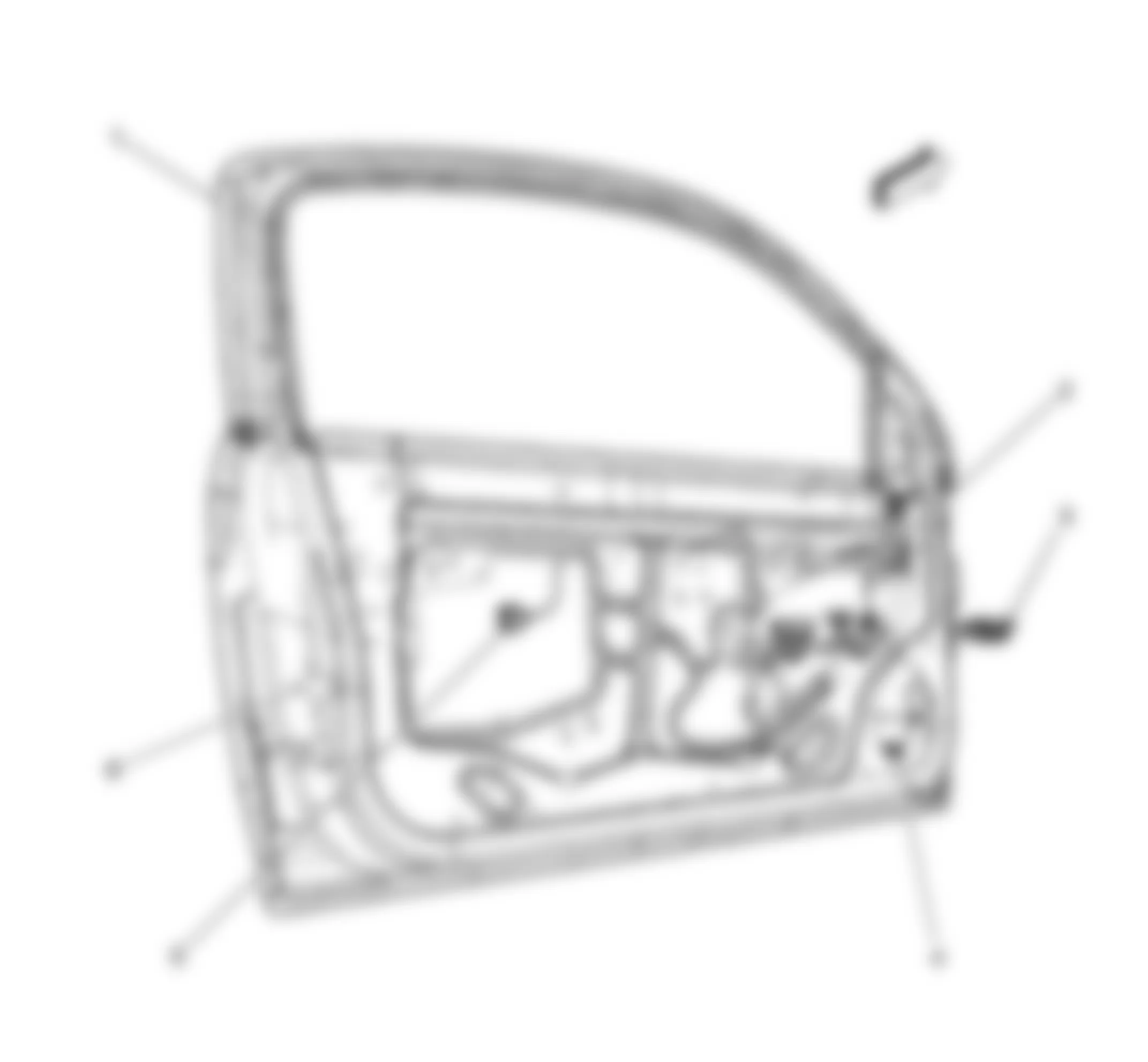 Chevrolet Cobalt LS 2008 - Component Locations -  Left Front Door (Sedan)