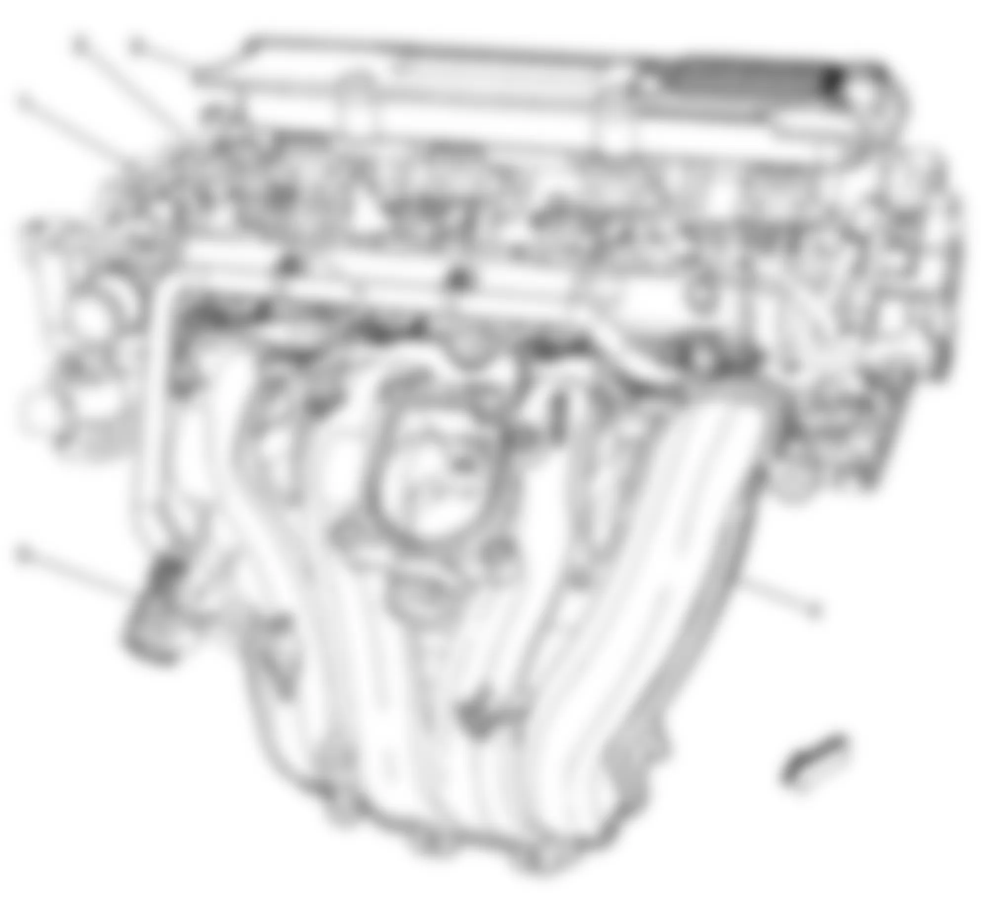 Chevrolet Cobalt LS 2008 - Component Locations -  Cylinder Head (2.2L)