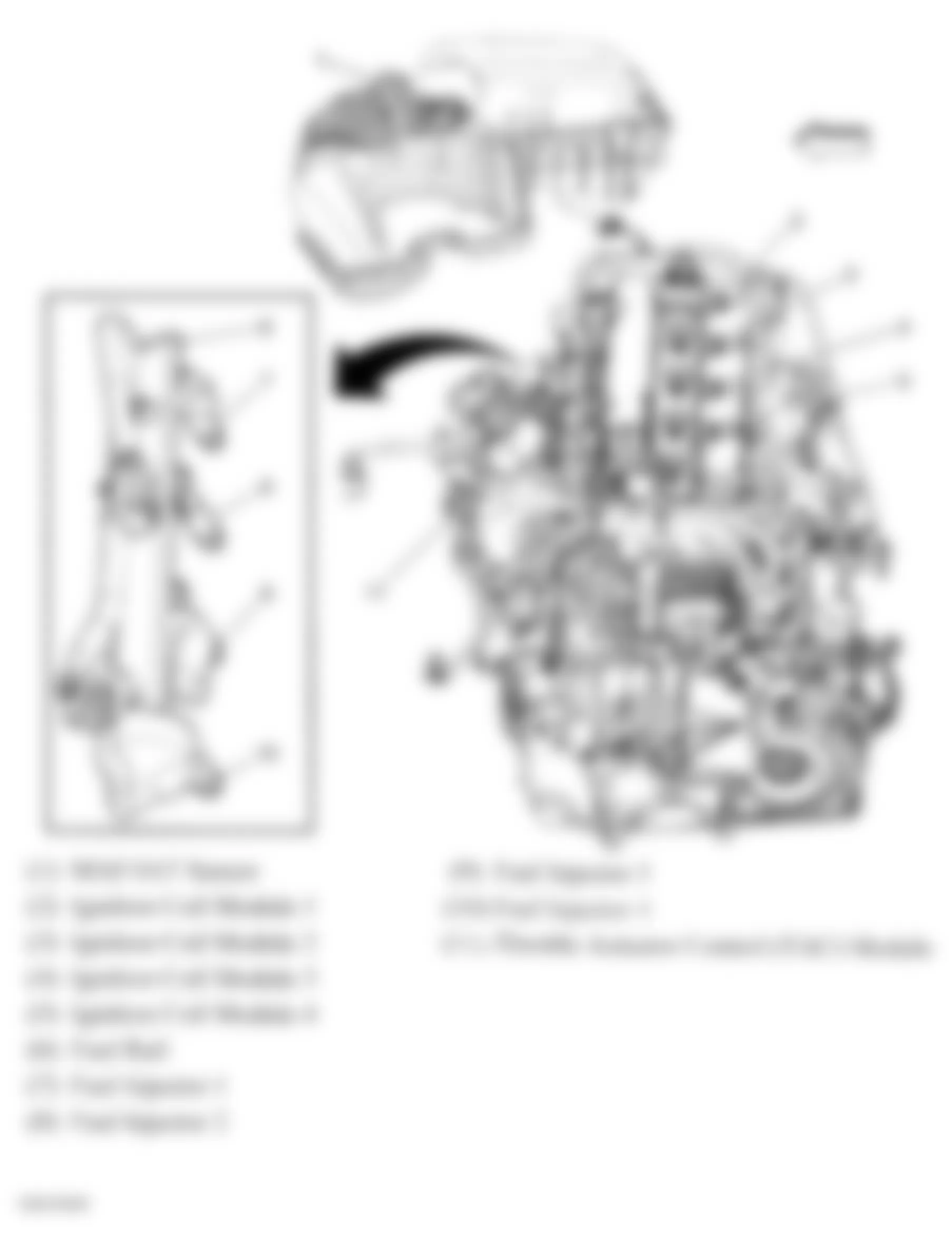 Chevrolet Cobalt LS 2008 - Component Locations -  Top Of Engine
