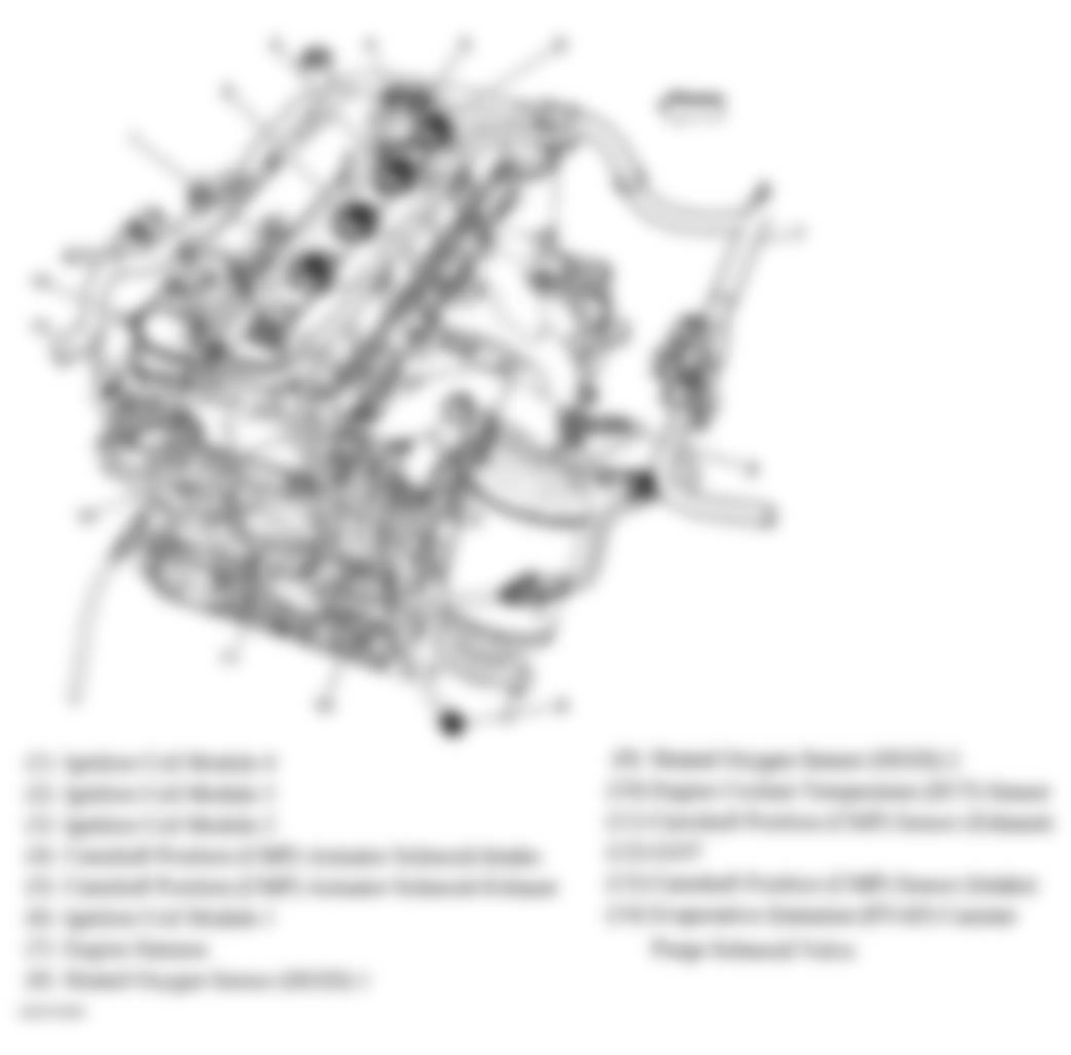 Chevrolet Cobalt LS 2008 - Component Locations -  Rear Of Engine (2.4L)
