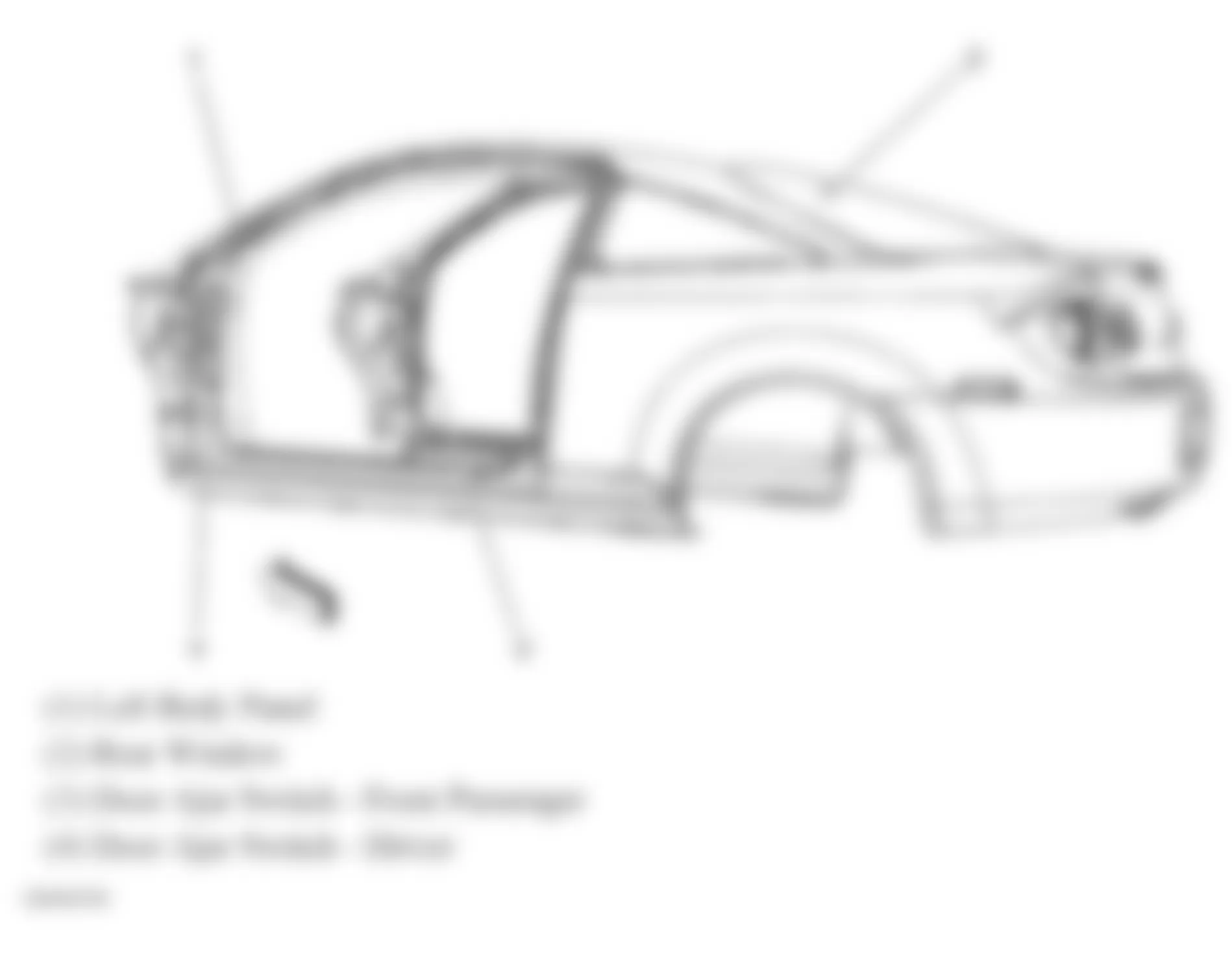 Chevrolet Cobalt LS 2008 - Component Locations -  Vehicle Overview (Coupe)