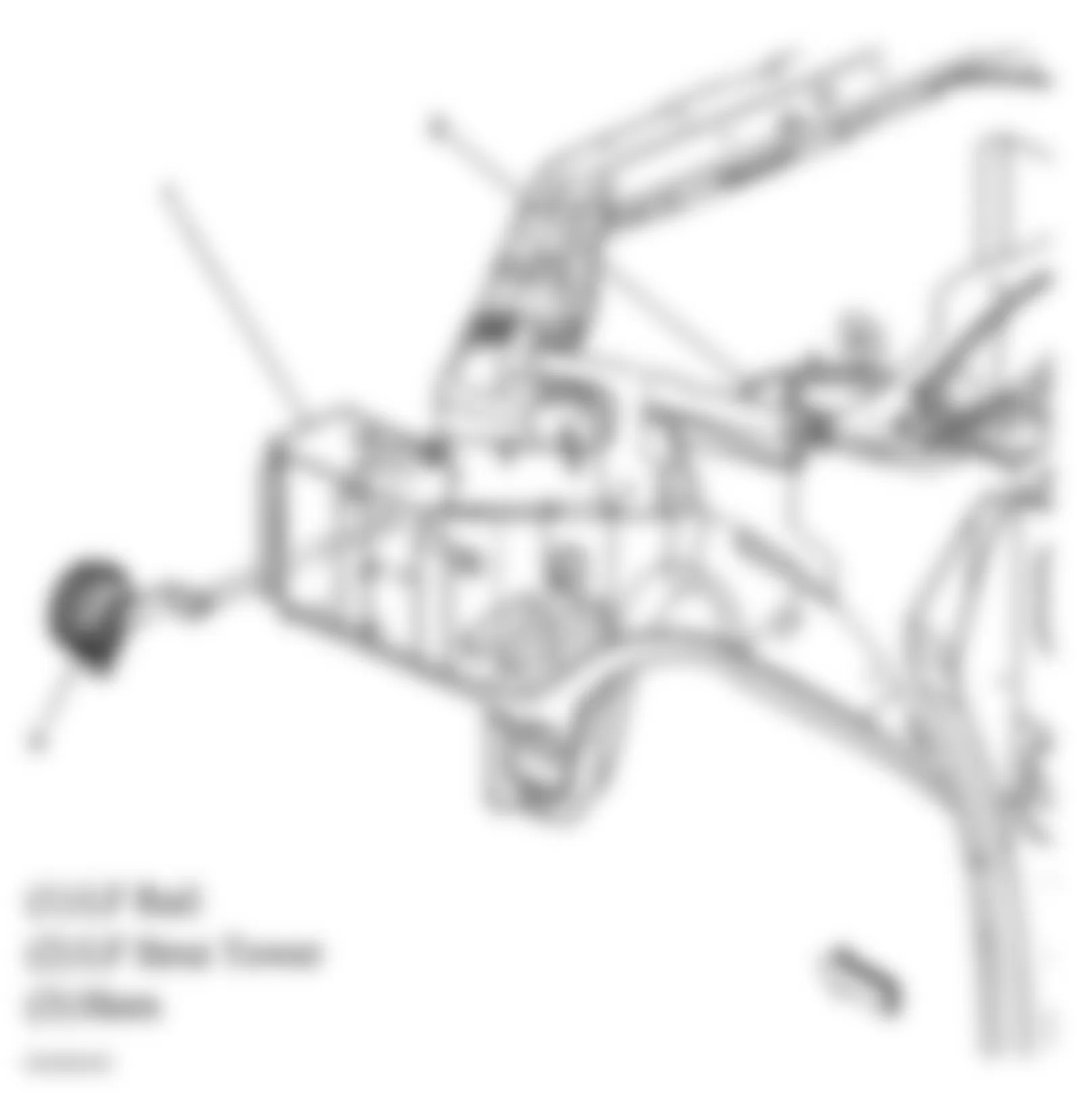 Chevrolet Cobalt SS 2008 - Component Locations -  Left Front Strut Tower