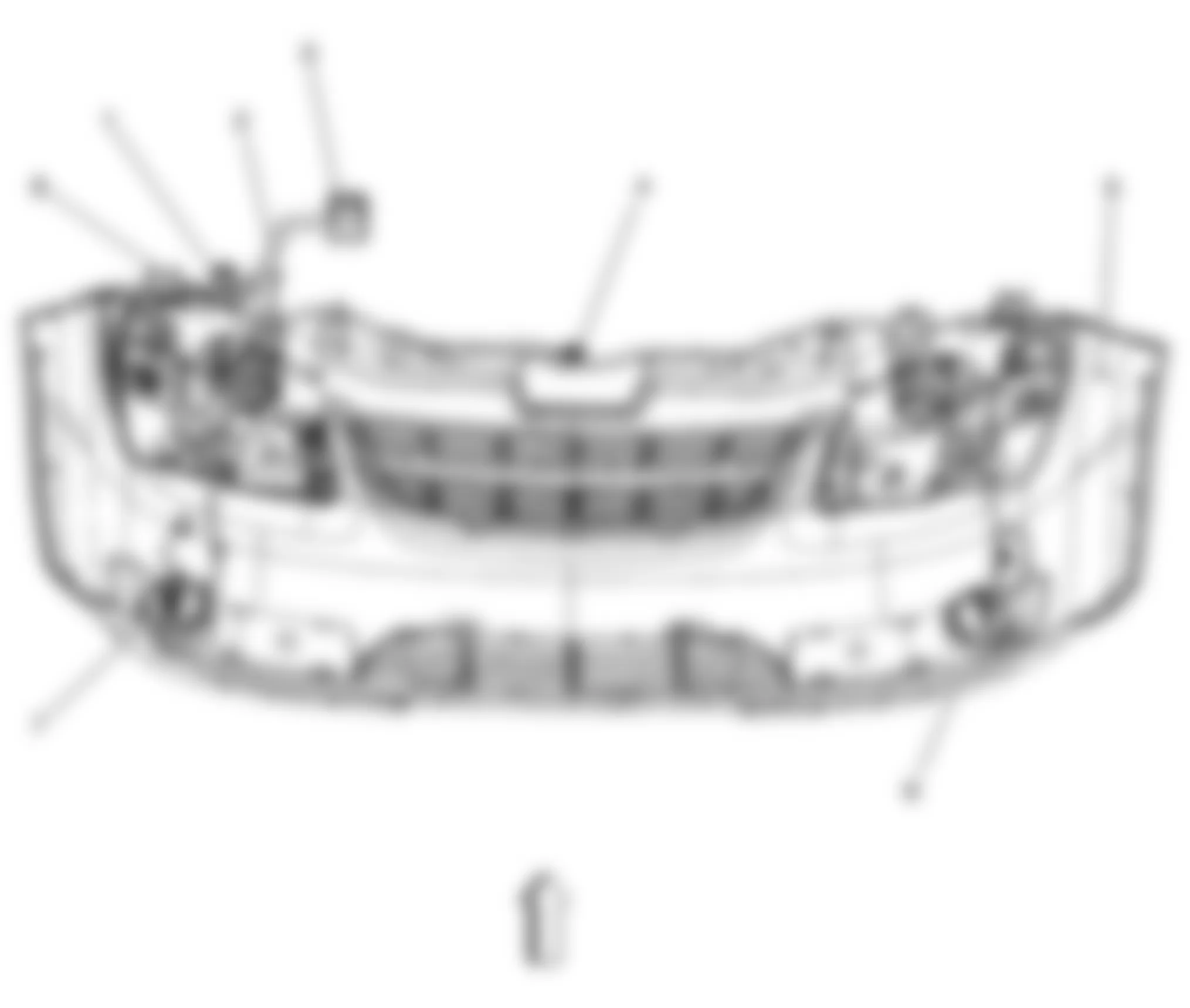 Chevrolet Cobalt SS 2008 - Component Locations -  Front Bumper Assembly